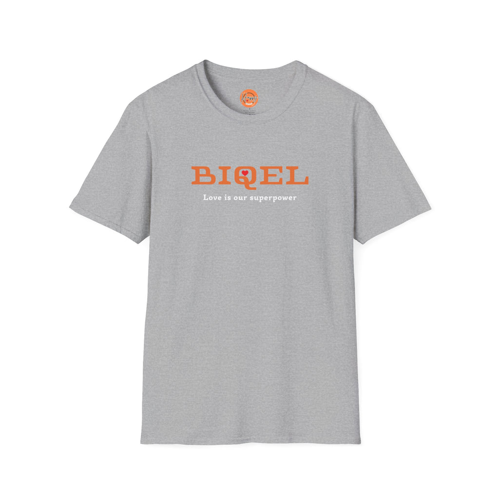 BIQEL LOve is our superpower T-Shirt — Minimal Retro Graphic Tee