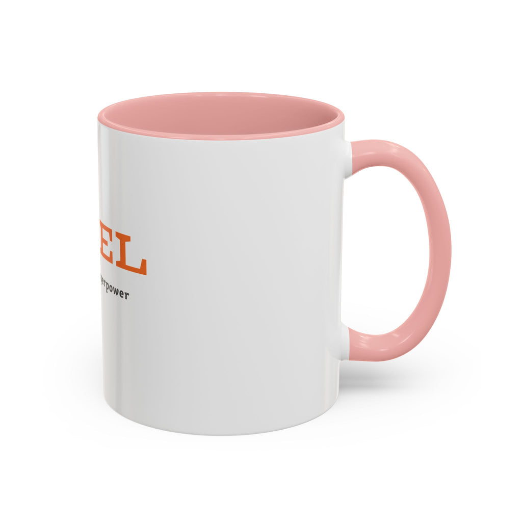 BIQEL Accent Coffee Mug – "Love is our superpower" Inspirational Coffee Cup