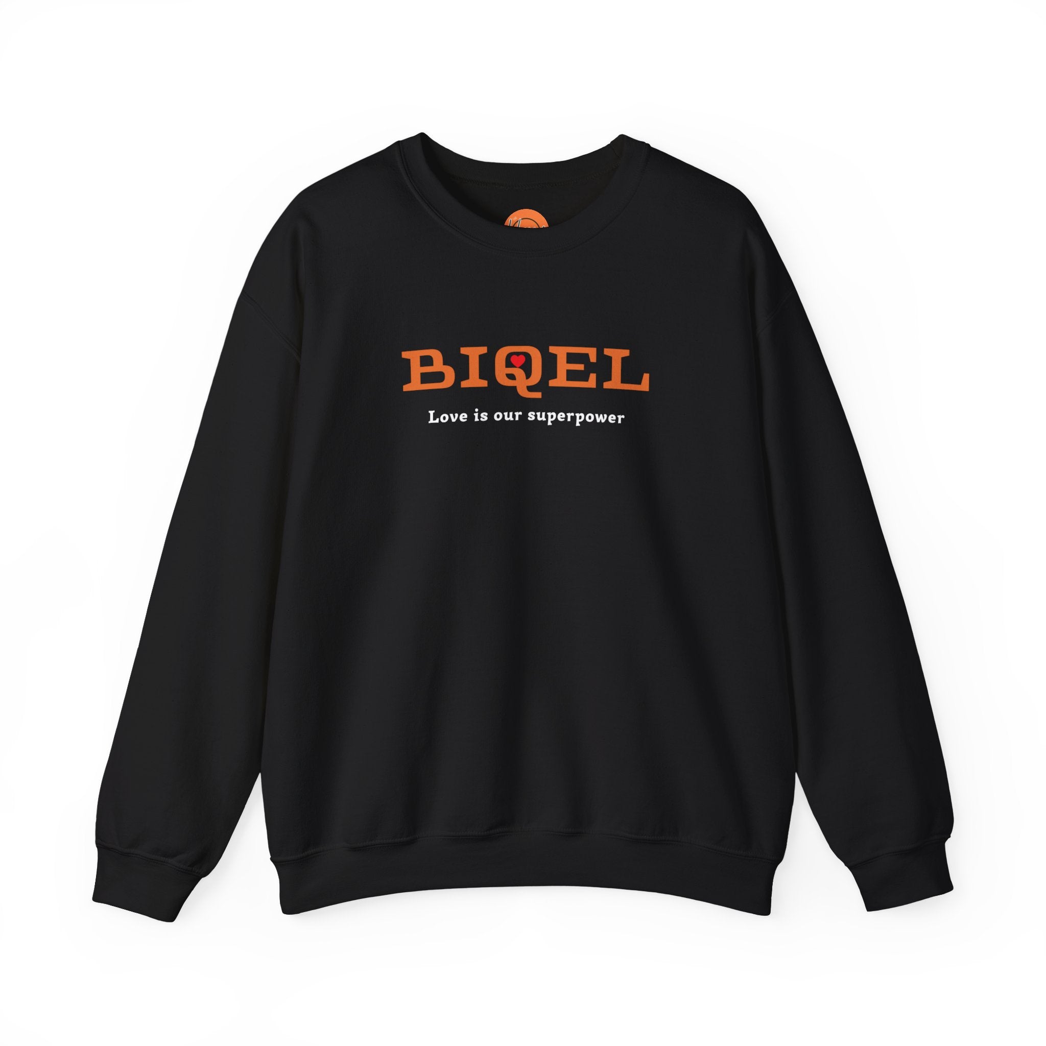 Crewneck Sweatshirt — BIQEL "Love is our superpower" Graphic