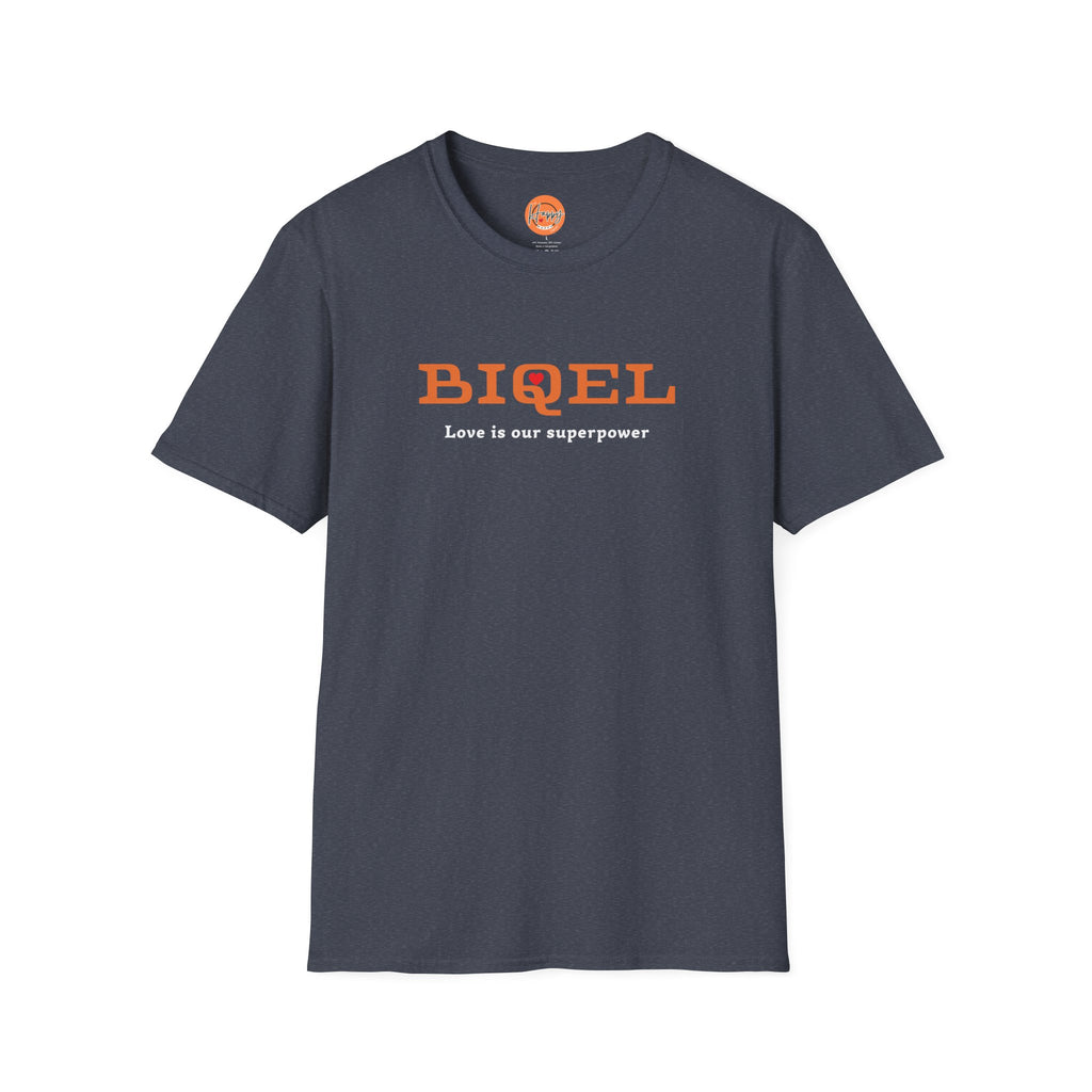 BIQEL LOve is our superpower T-Shirt — Minimal Retro Graphic Tee