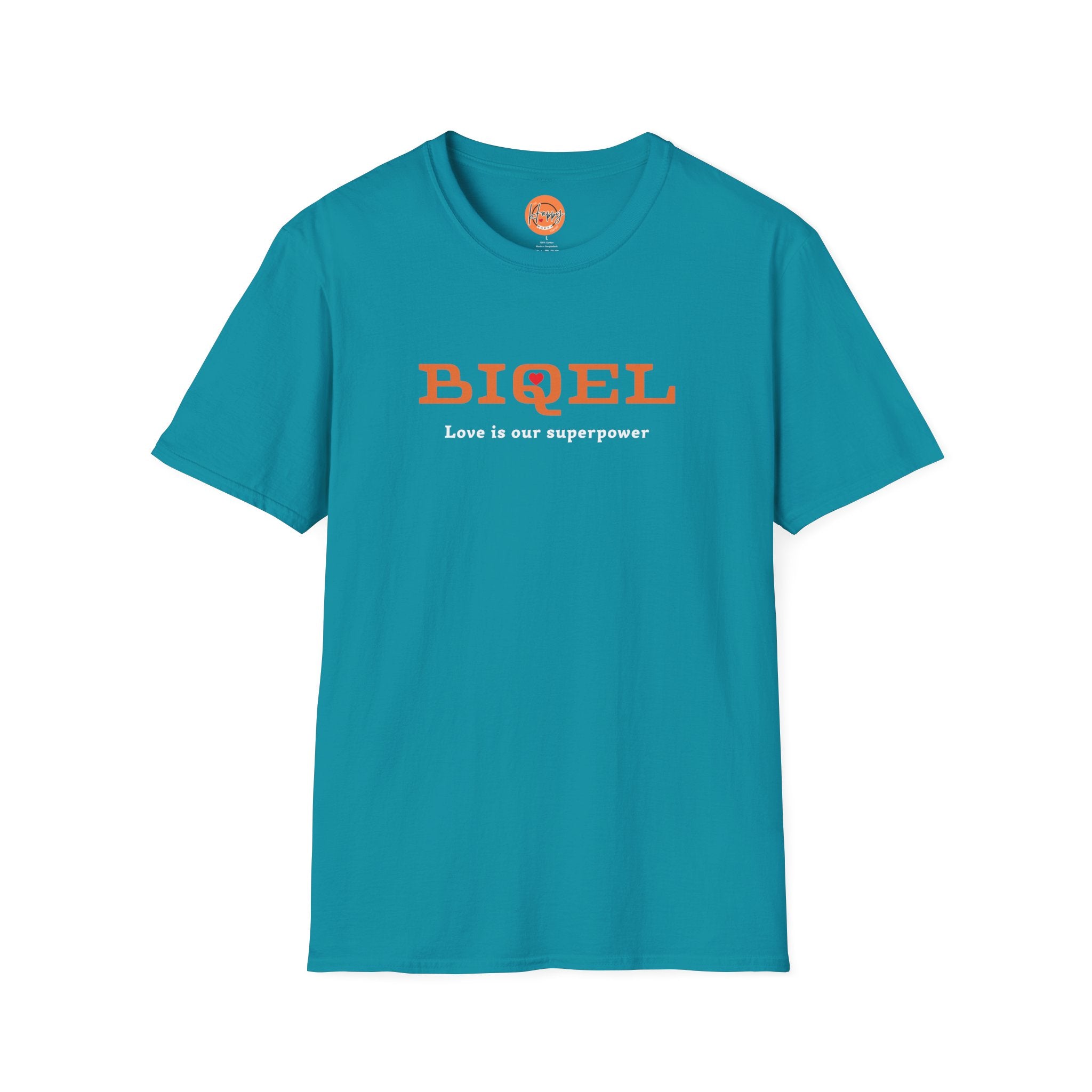 BIQEL LOve is our superpower T-Shirt — Minimal Retro Graphic Tee