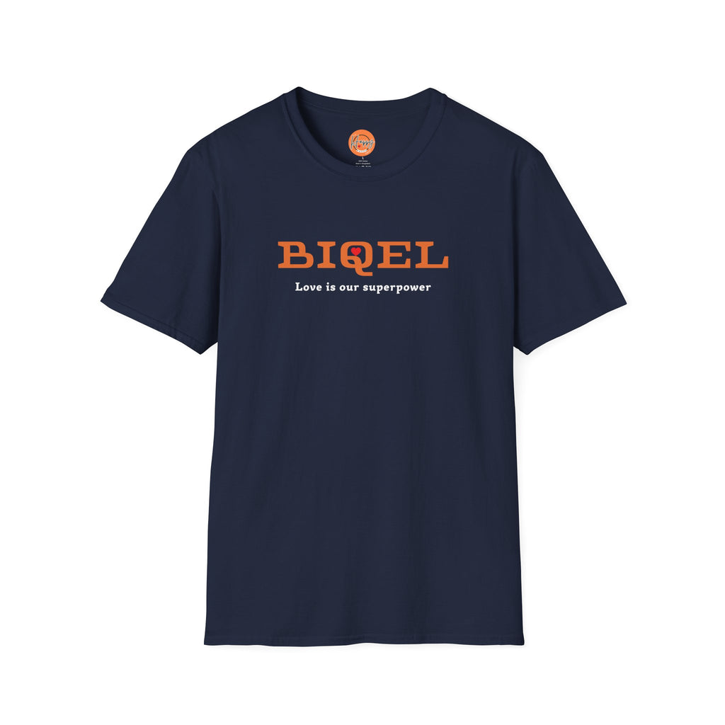 BIQEL LOve is our superpower T-Shirt — Minimal Retro Graphic Tee