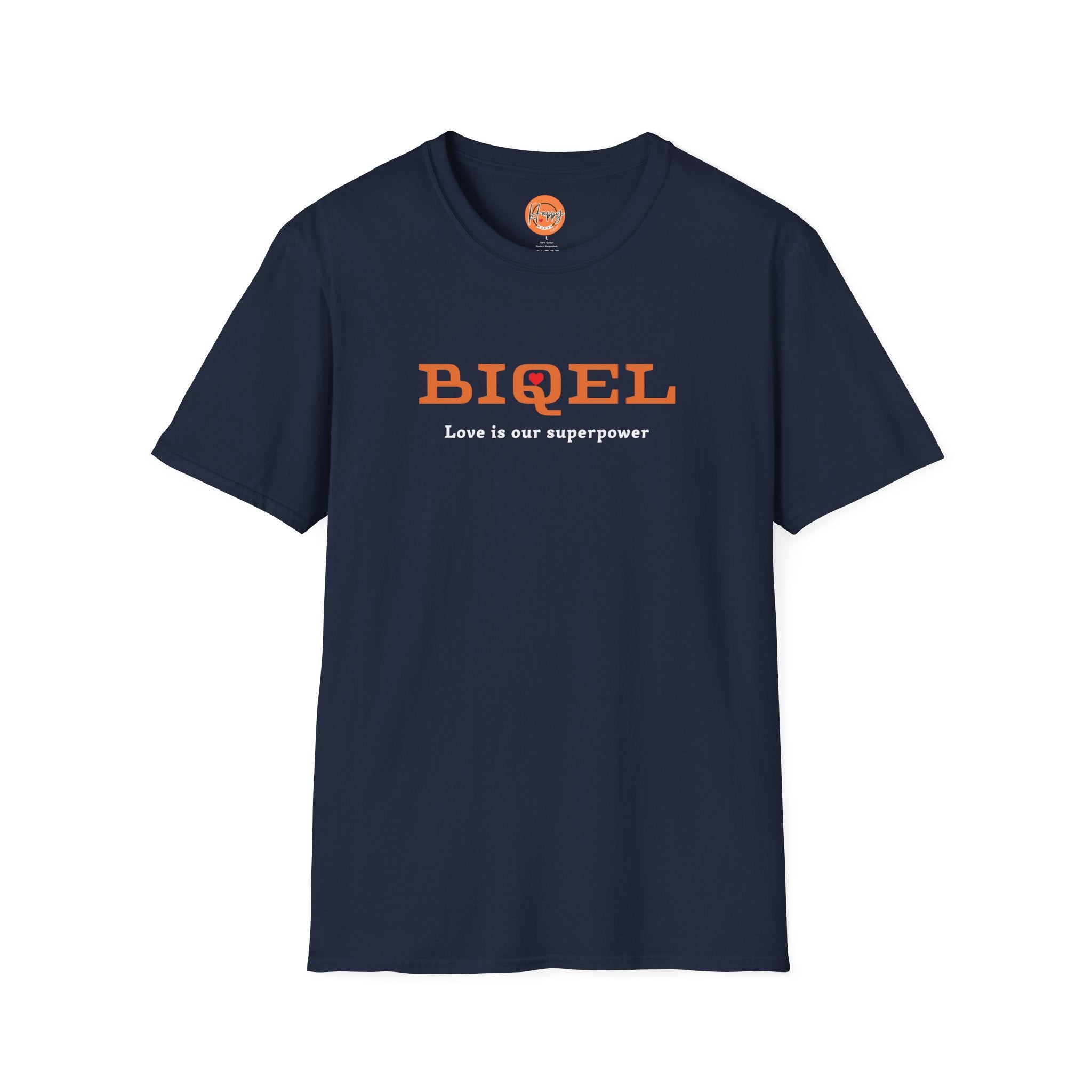 BIQEL LOve is our superpower T-Shirt — Minimal Retro Graphic Tee