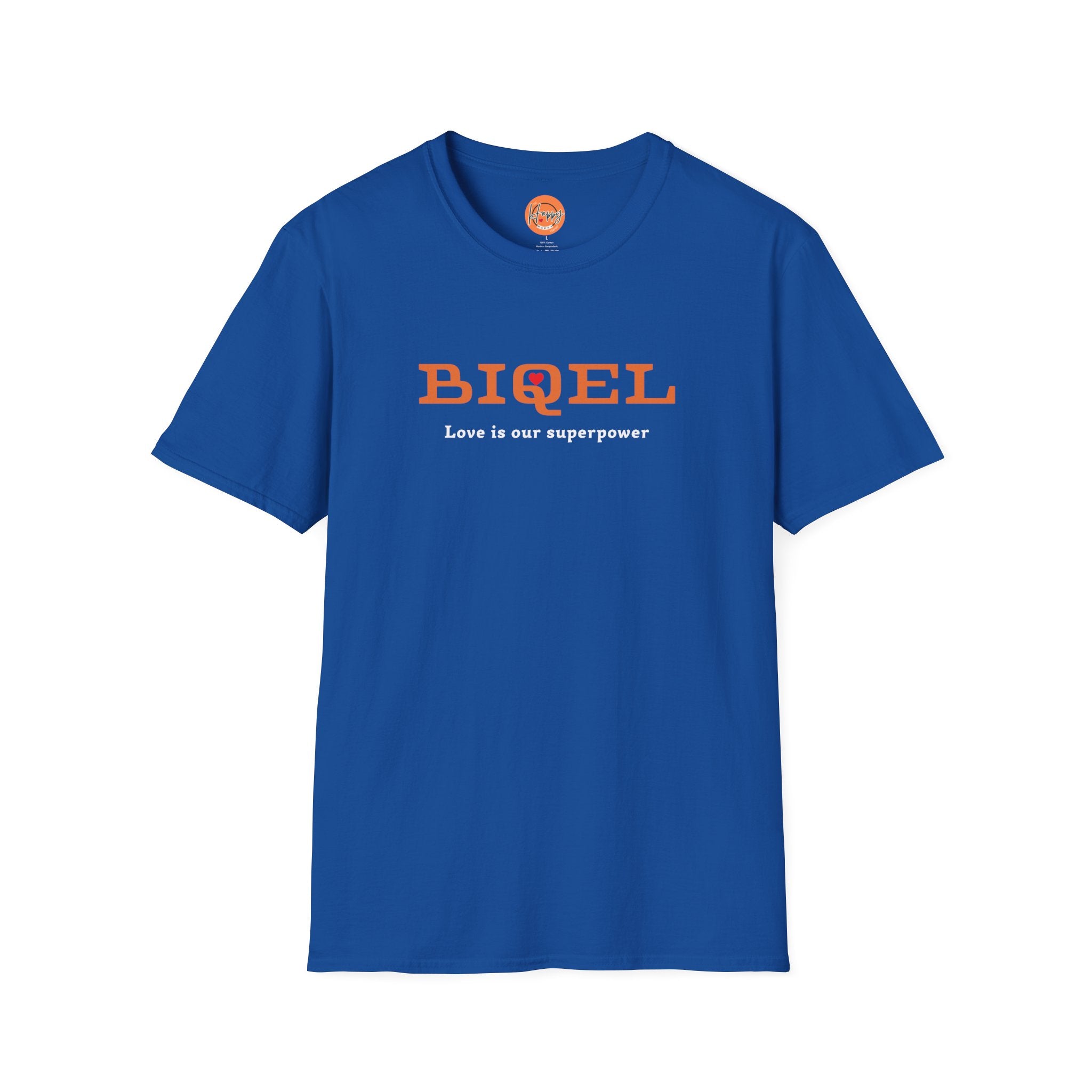 BIQEL LOve is our superpower T-Shirt — Minimal Retro Graphic Tee