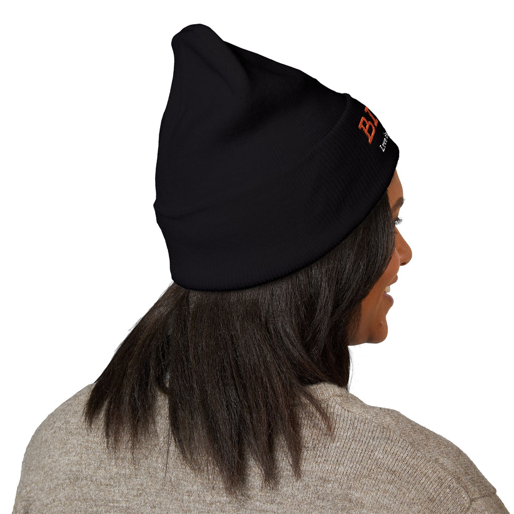 Embroidered 'BIQEL' Love is our superpower Classic Cuffed Beanie – Yellow Cozy Knit Hat