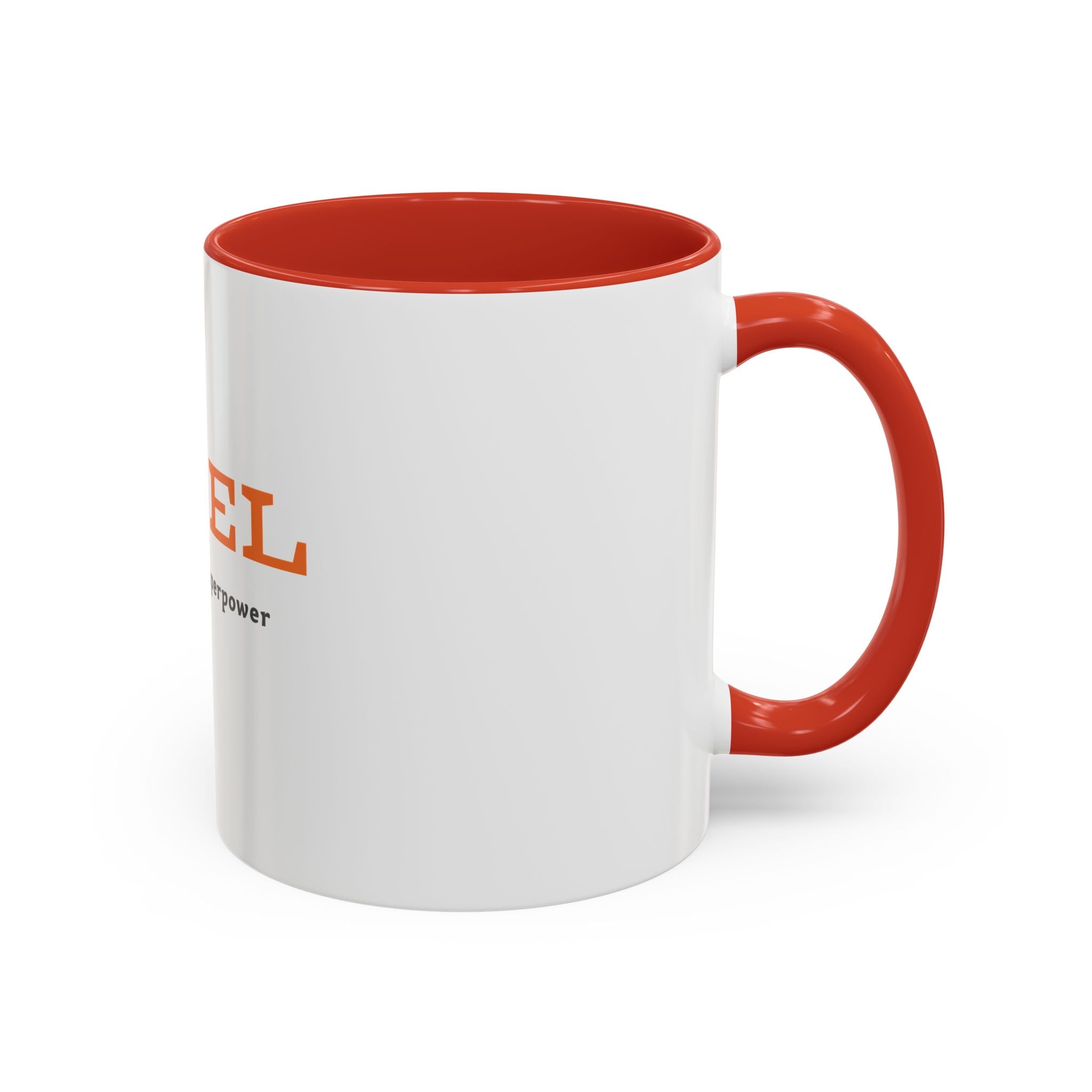 BIQEL Accent Coffee Mug – "Love is our superpower" Inspirational Coffee Cup