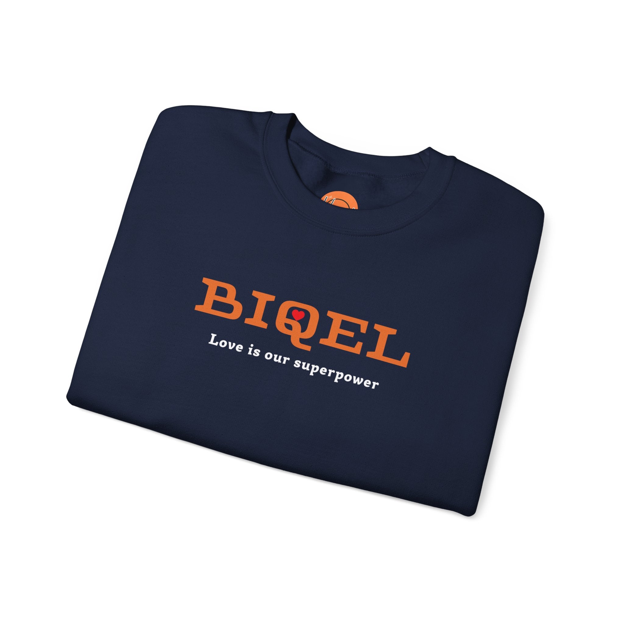 Crewneck Sweatshirt — BIQEL "Love is our superpower" Graphic