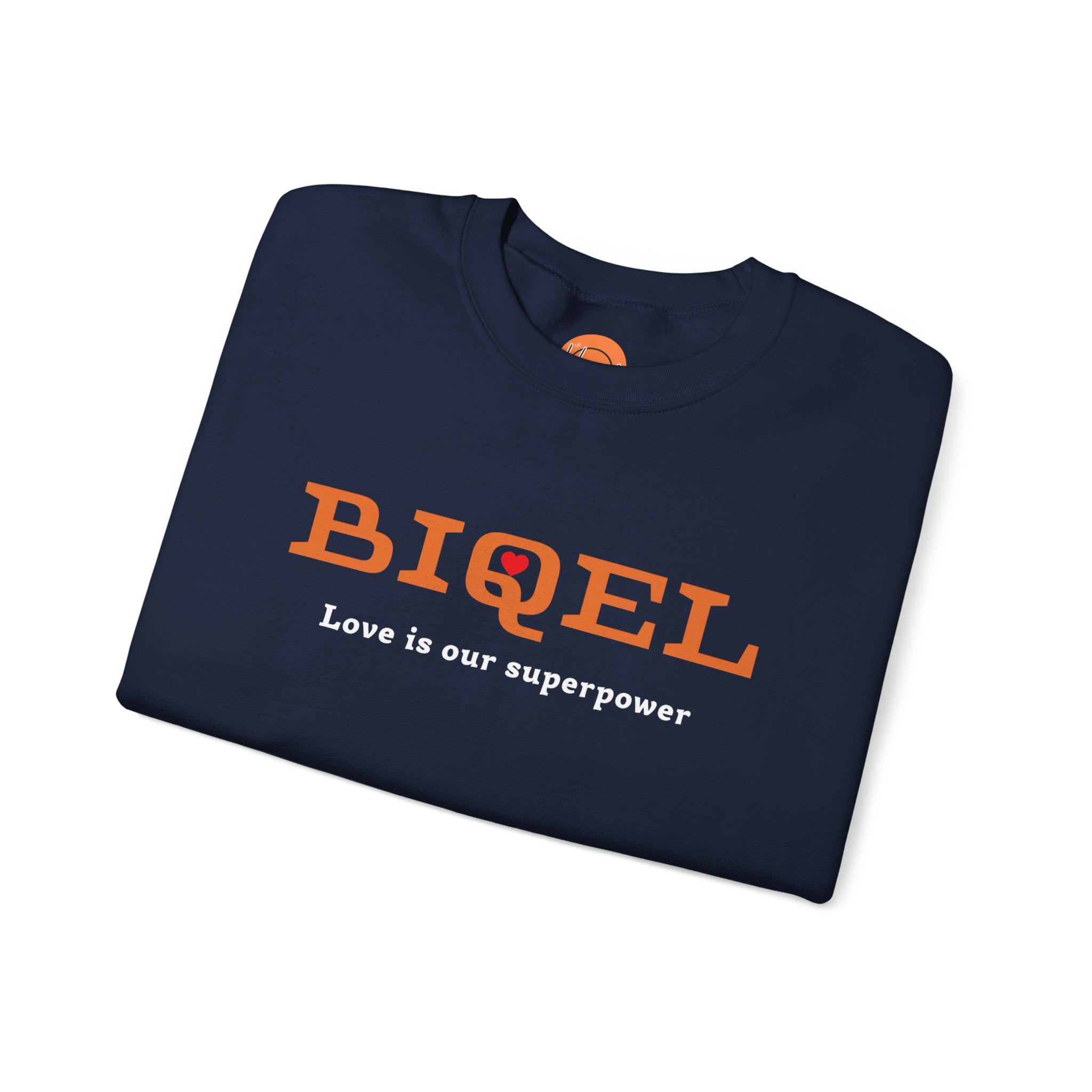 Crewneck Sweatshirt — BIQEL "Love is our superpower" Graphic