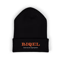 Embroidered "BIQEL" Cuffed Beanie – "Love Is Our Superpower" Winter Knit Hat