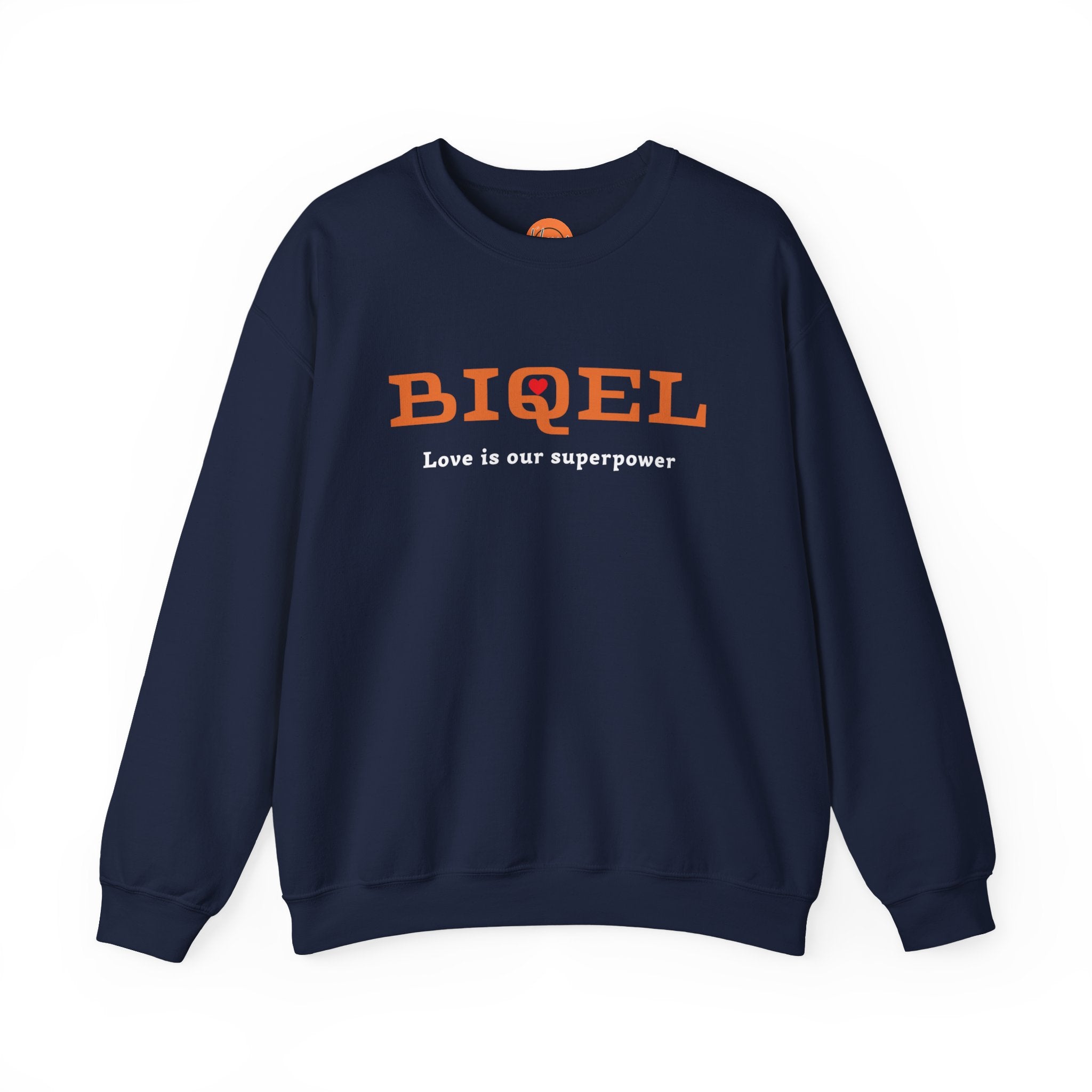 Crewneck Sweatshirt — BIQEL "Love is our superpower" Graphic