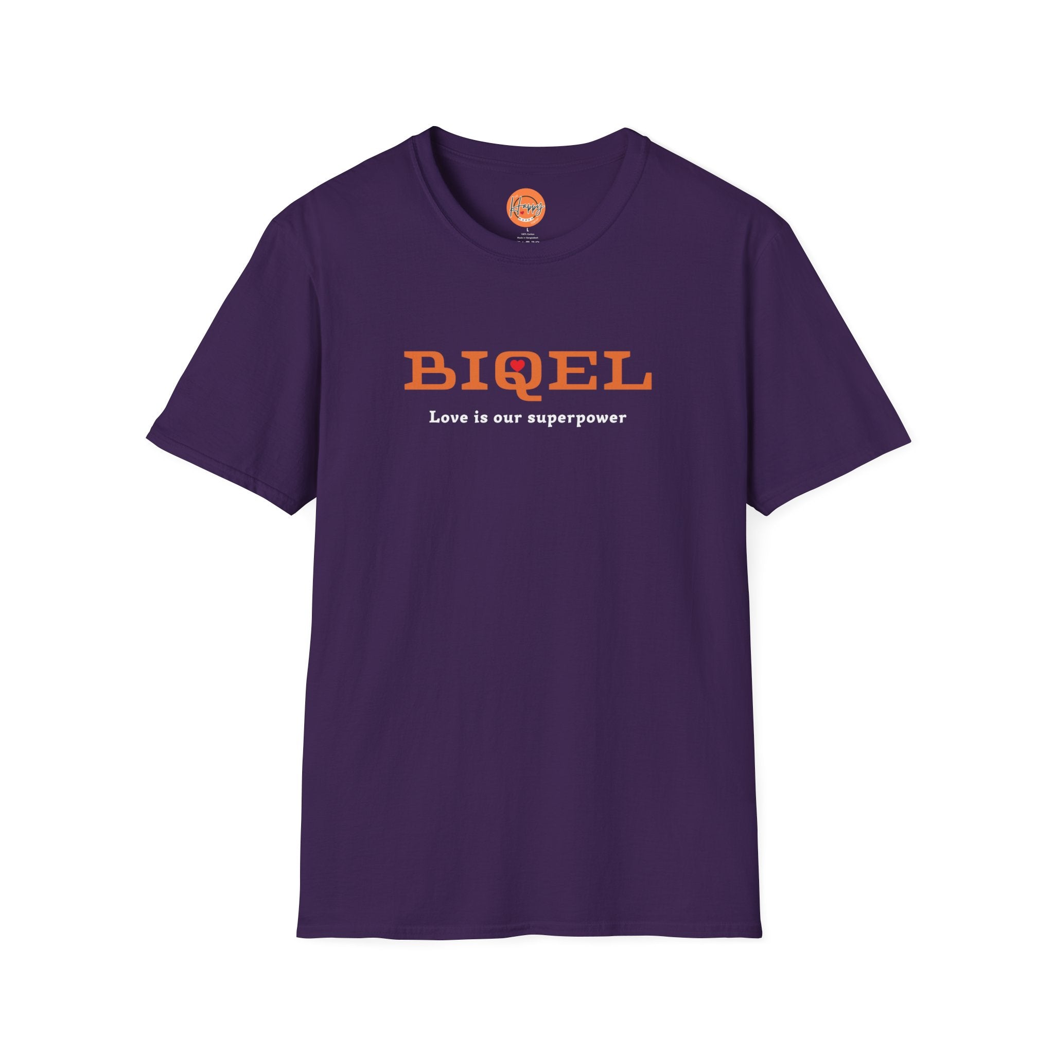 BIQEL LOve is our superpower T-Shirt — Minimal Retro Graphic Tee