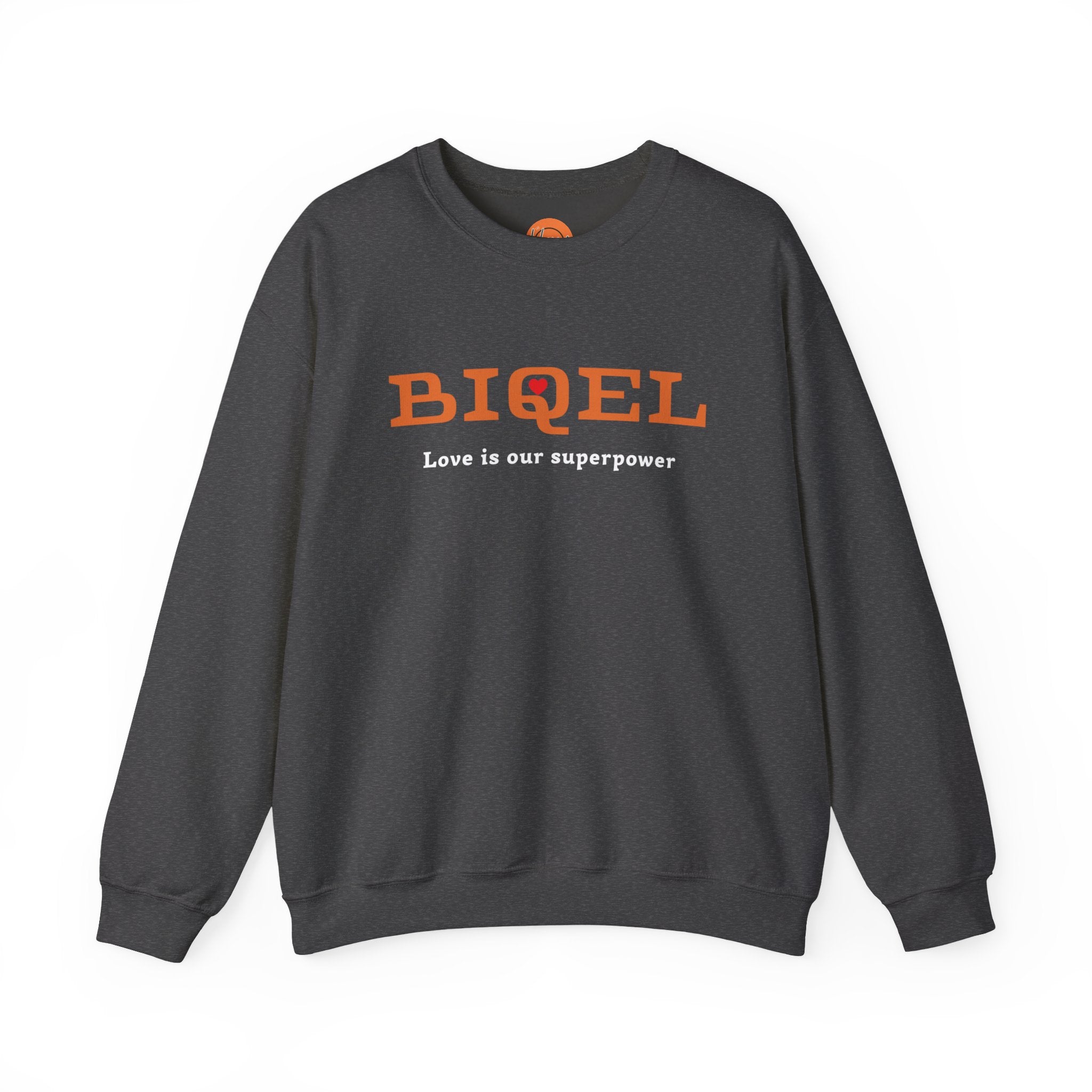 Crewneck Sweatshirt — BIQEL "Love is our superpower" Graphic