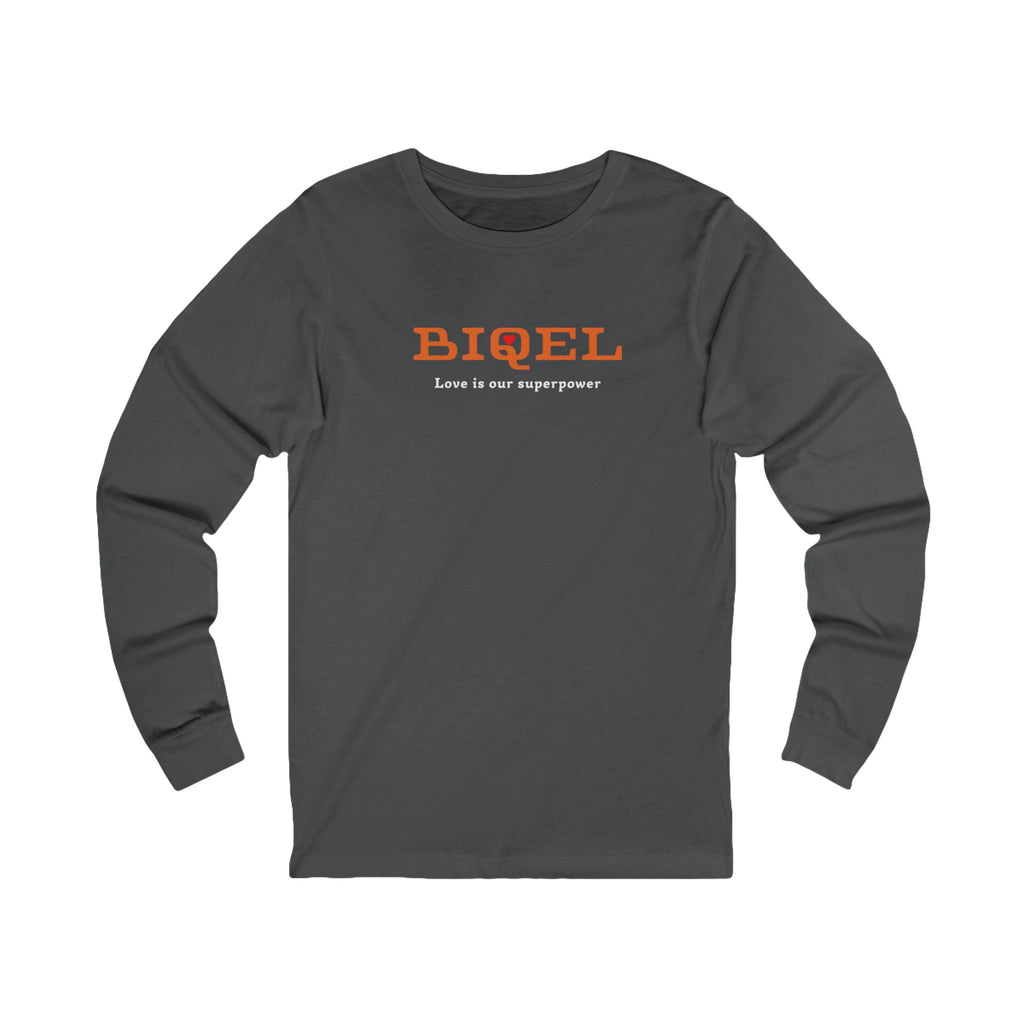 Long Sleeve Tee — BIQEL "Love is our superpower" Retro Logo