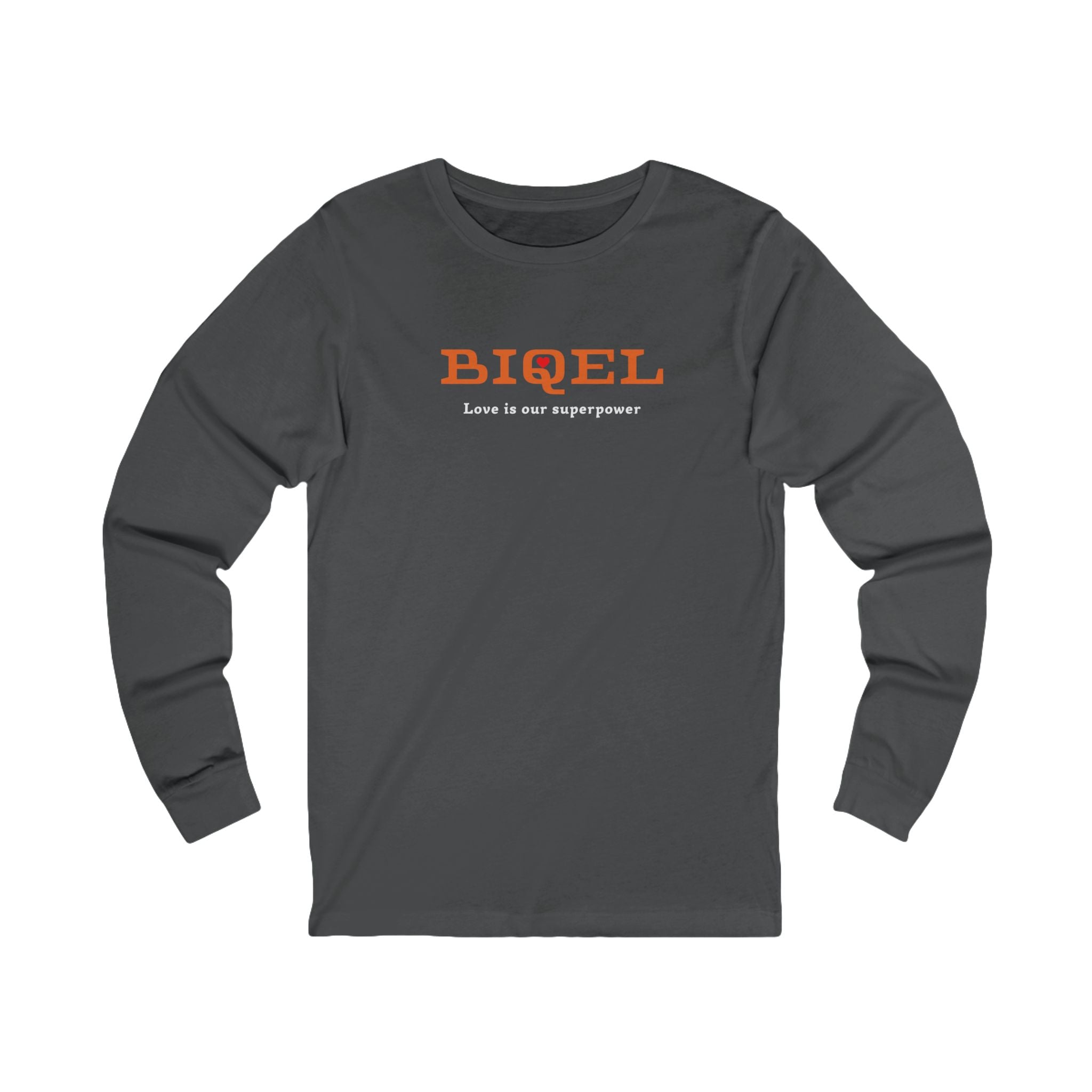 Long Sleeve Tee — BIQEL "Love is our superpower" Retro Logo