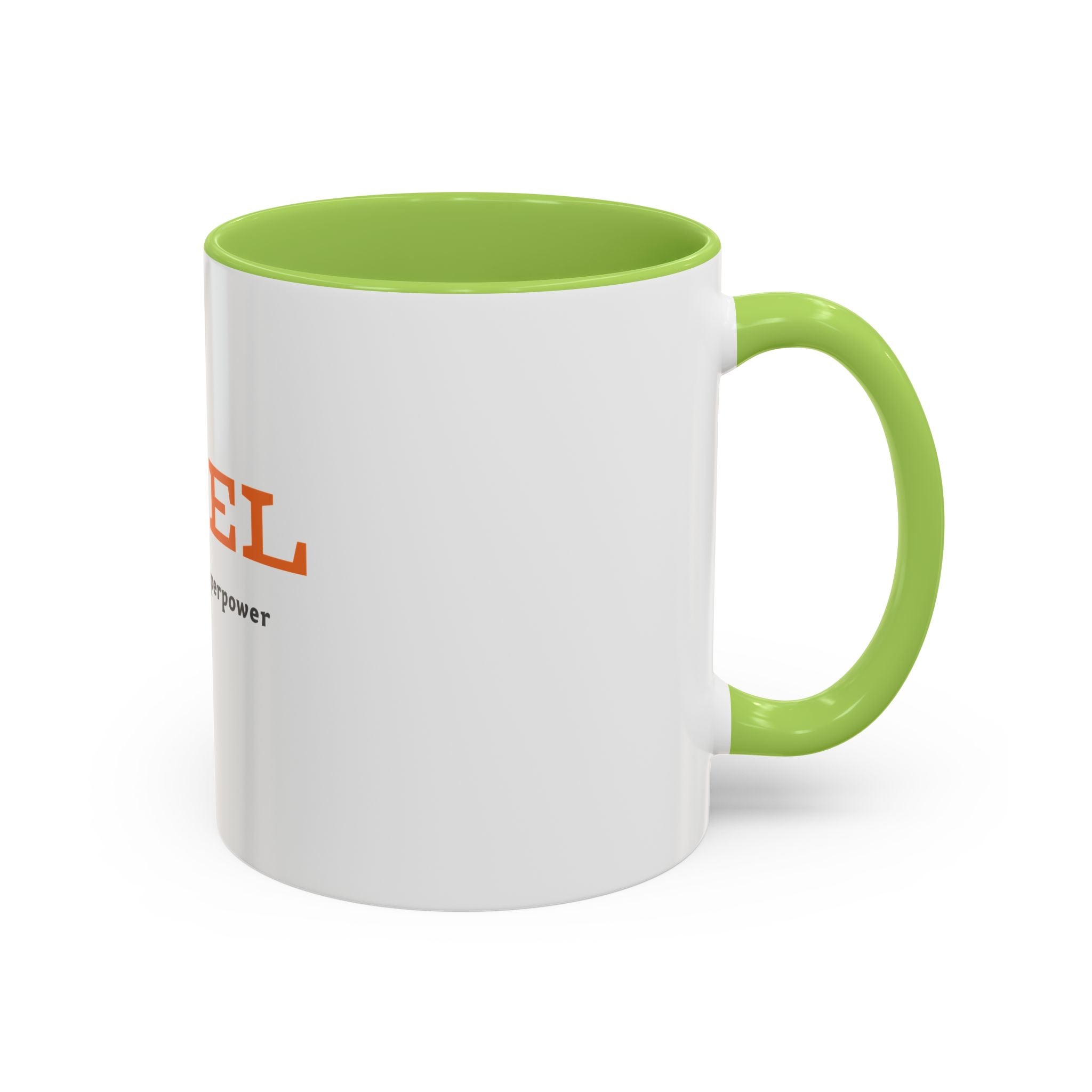 BIQEL Accent Coffee Mug – "Love is our superpower" Inspirational Coffee Cup