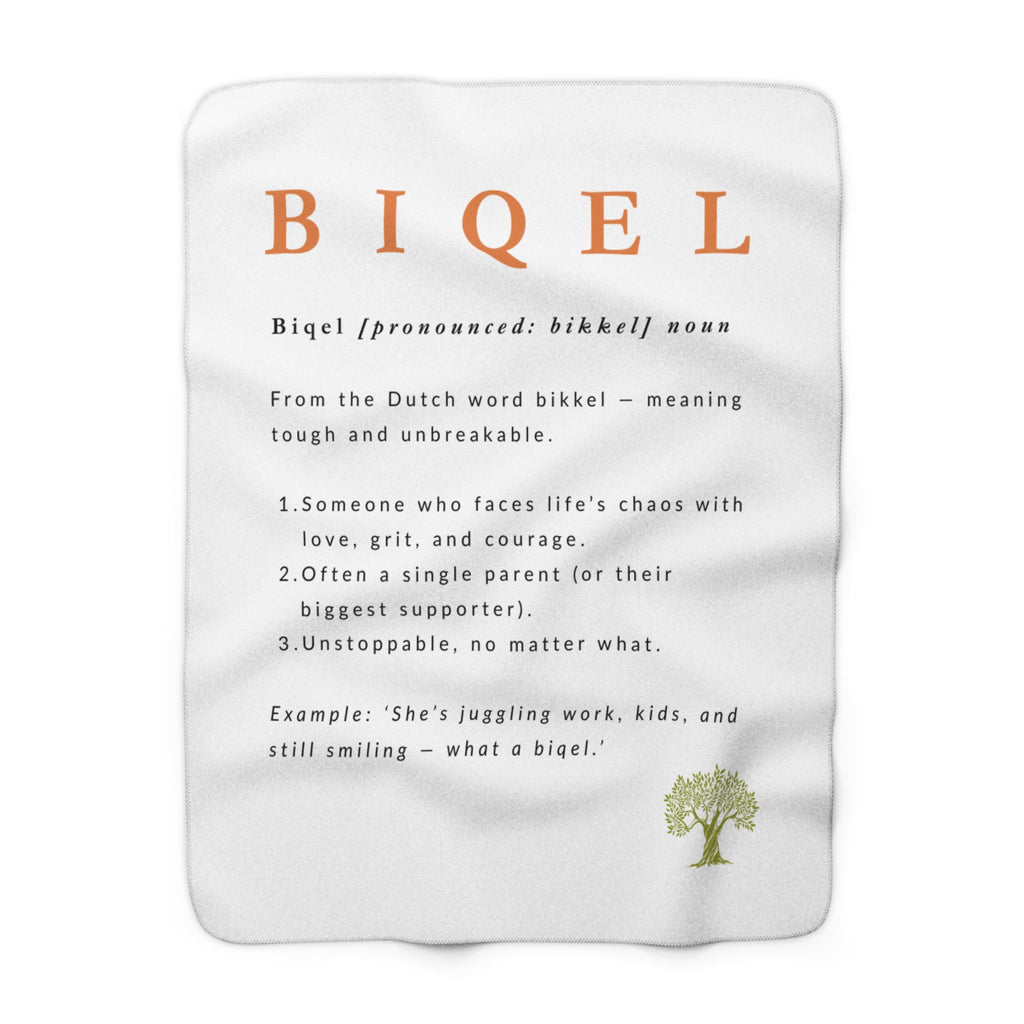 Biqel Love is our superpower Sherpa Fleece Blanket — Inspirational 'Biqel' Keepsake Throw