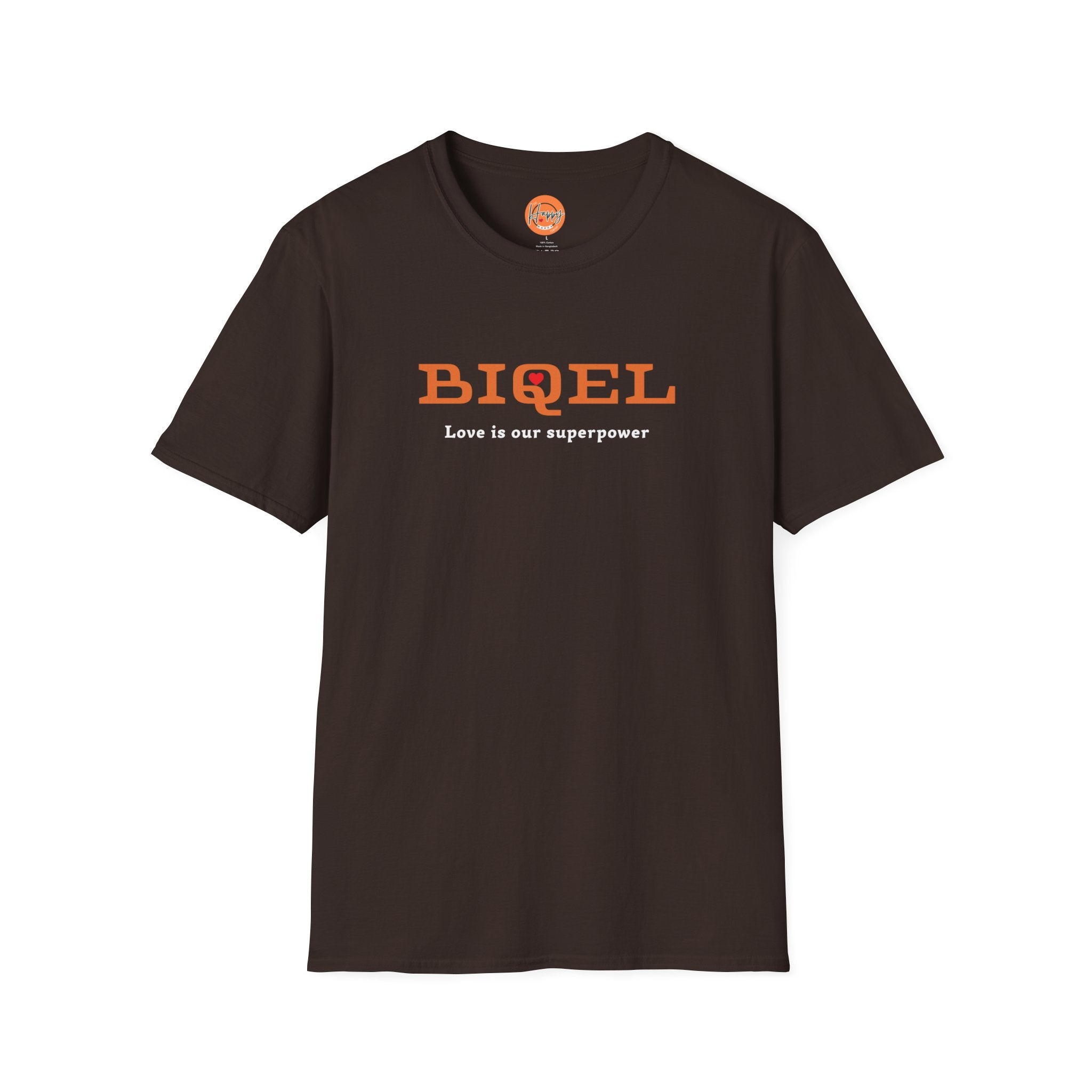 BIQEL LOve is our superpower T-Shirt — Minimal Retro Graphic Tee