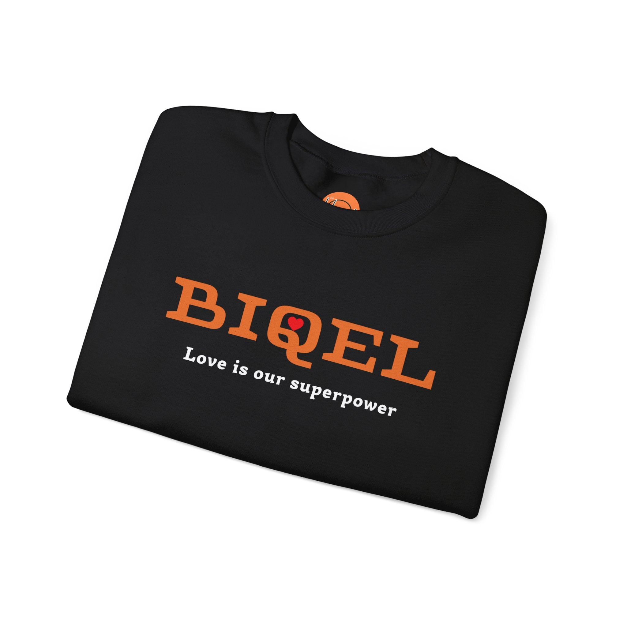 Crewneck Sweatshirt — BIQEL "Love is our superpower" Graphic