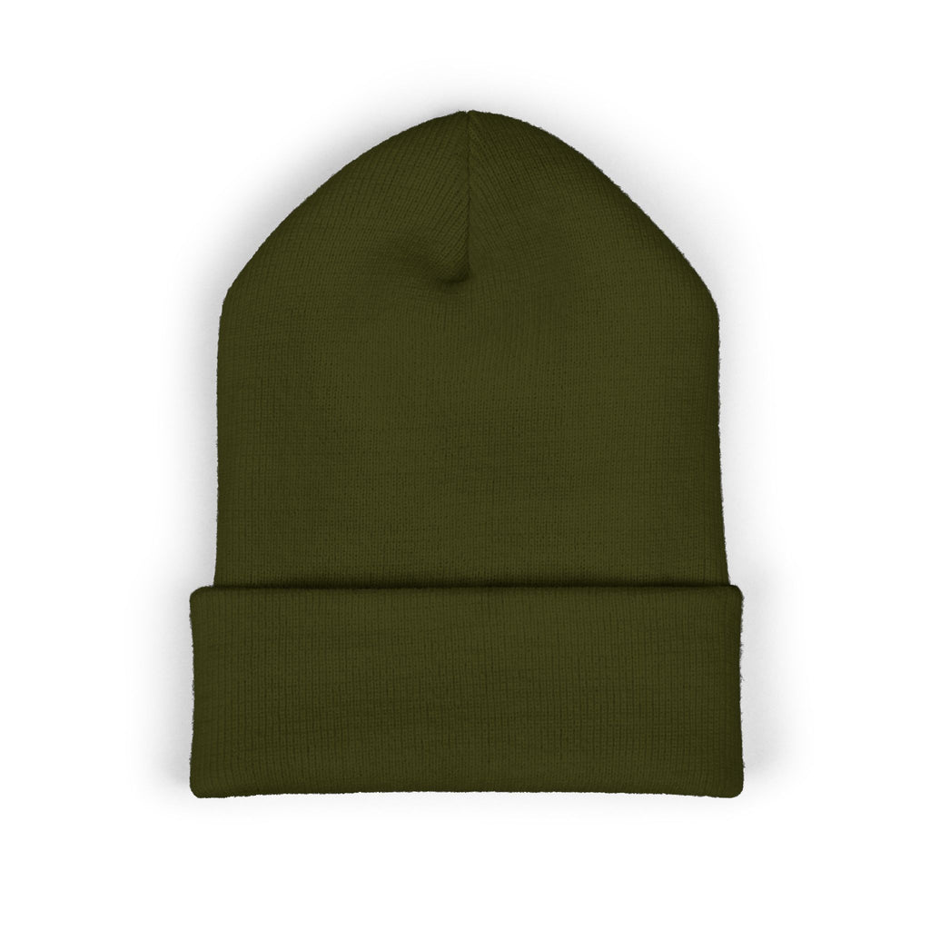 Embroidered "BIQEL" Cuffed Beanie – "Love Is Our Superpower" Winter Knit Hat