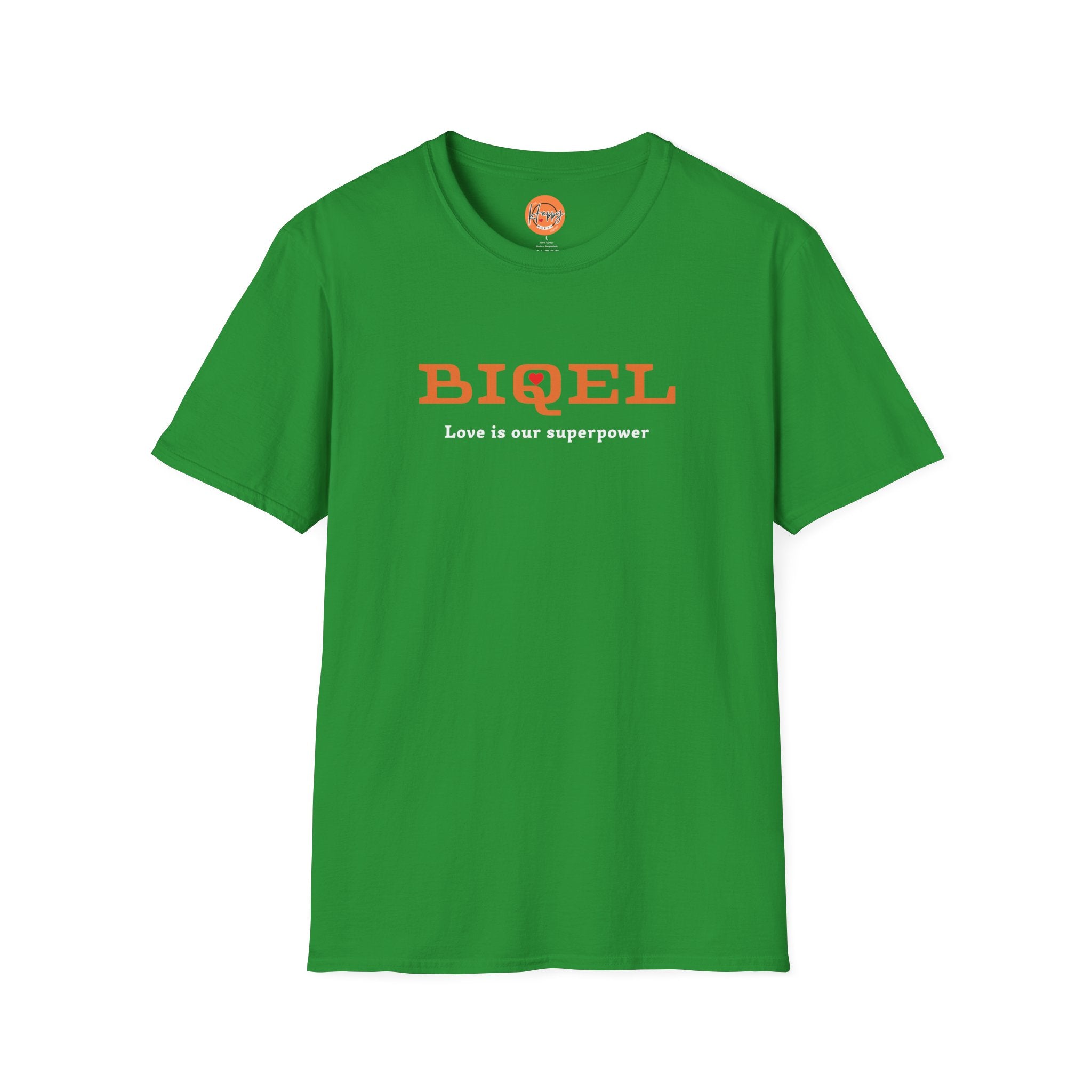 BIQEL LOve is our superpower T-Shirt — Minimal Retro Graphic Tee