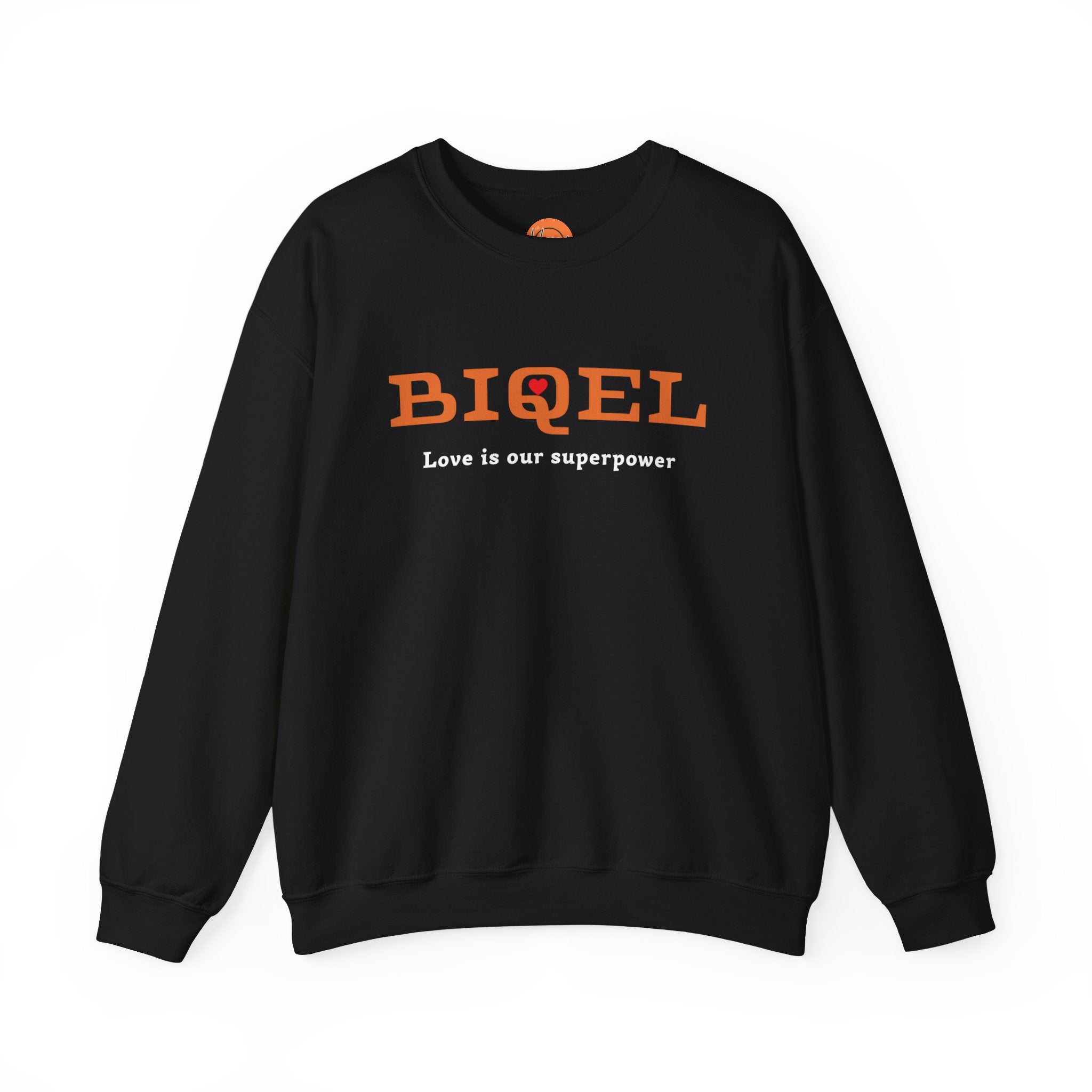 Crewneck Sweatshirt — BIQEL "Love is our superpower" Graphic