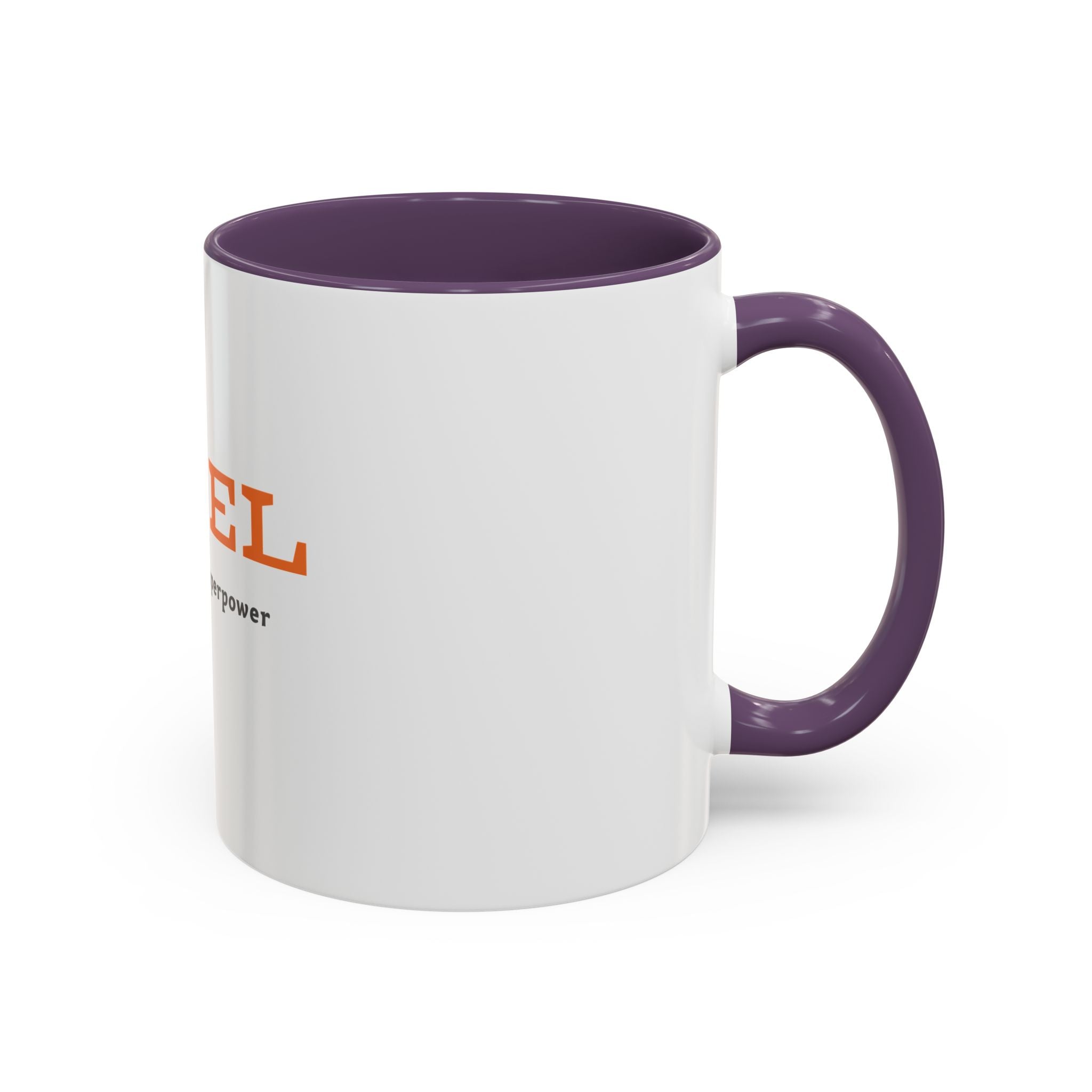 BIQEL Accent Coffee Mug – "Love is our superpower" Inspirational Coffee Cup