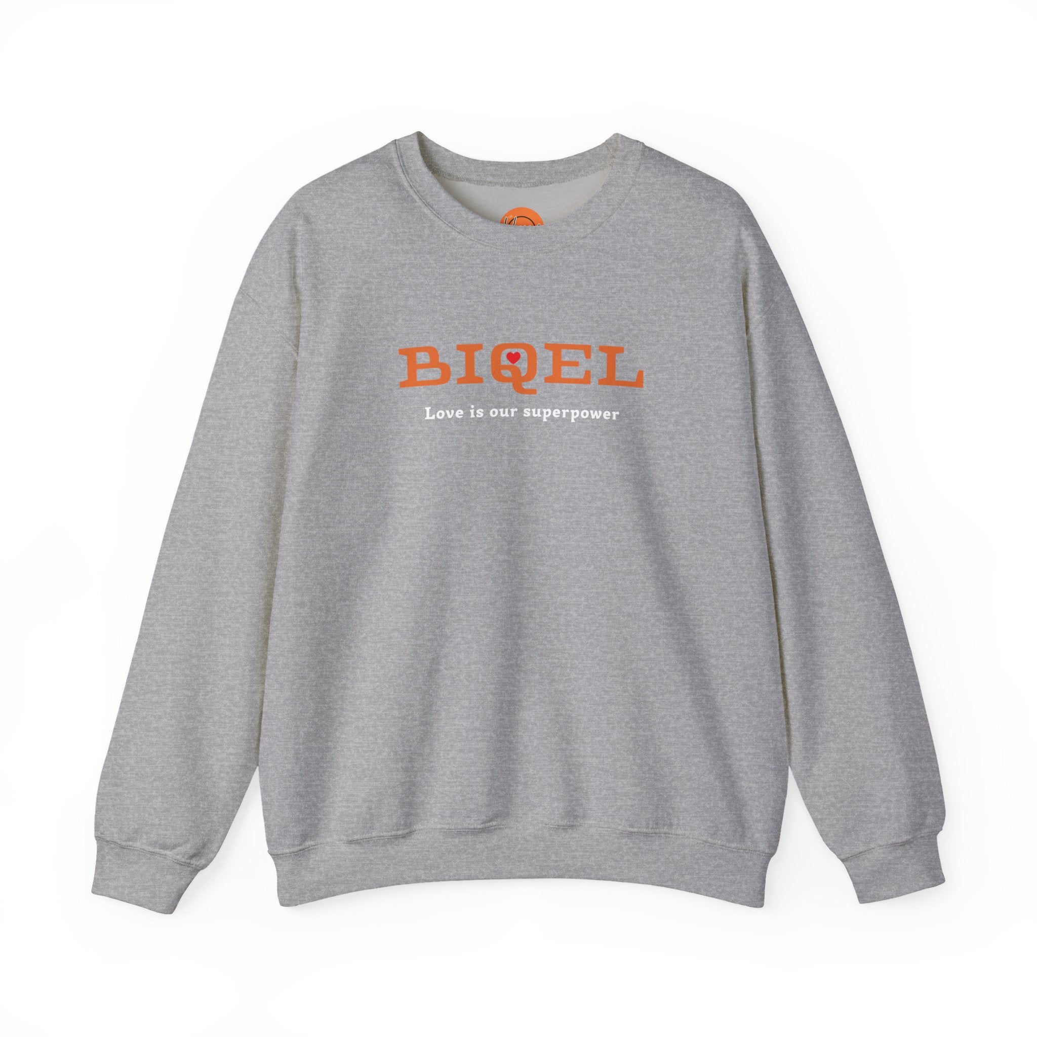 Crewneck Sweatshirt — BIQEL "Love is our superpower" Graphic