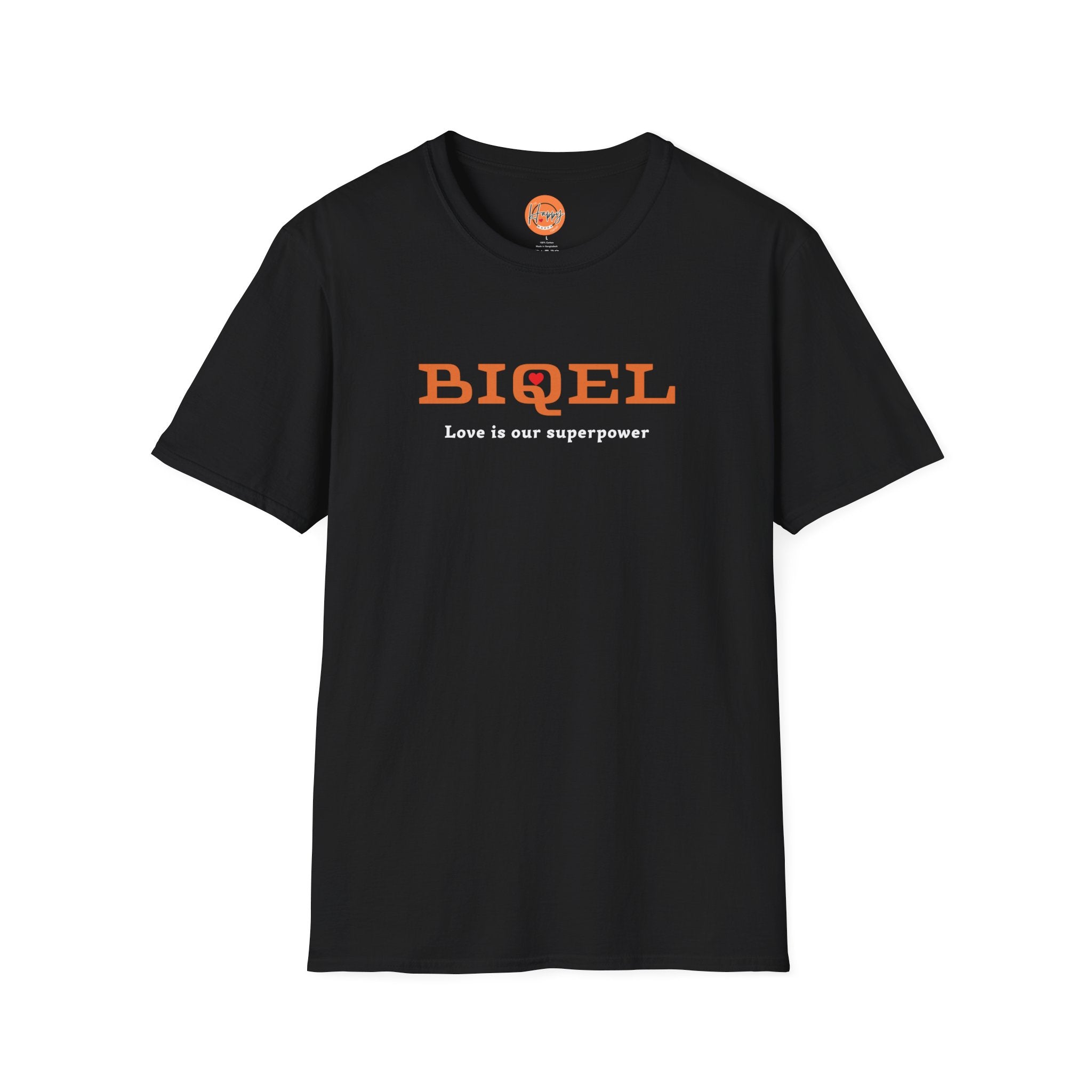 BIQEL LOve is our superpower T-Shirt — Minimal Retro Graphic Tee