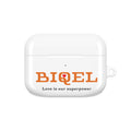 AirPod Case — Biquel Logo "Love is our superpower" — Cute Protective Wireless Earbud Cover