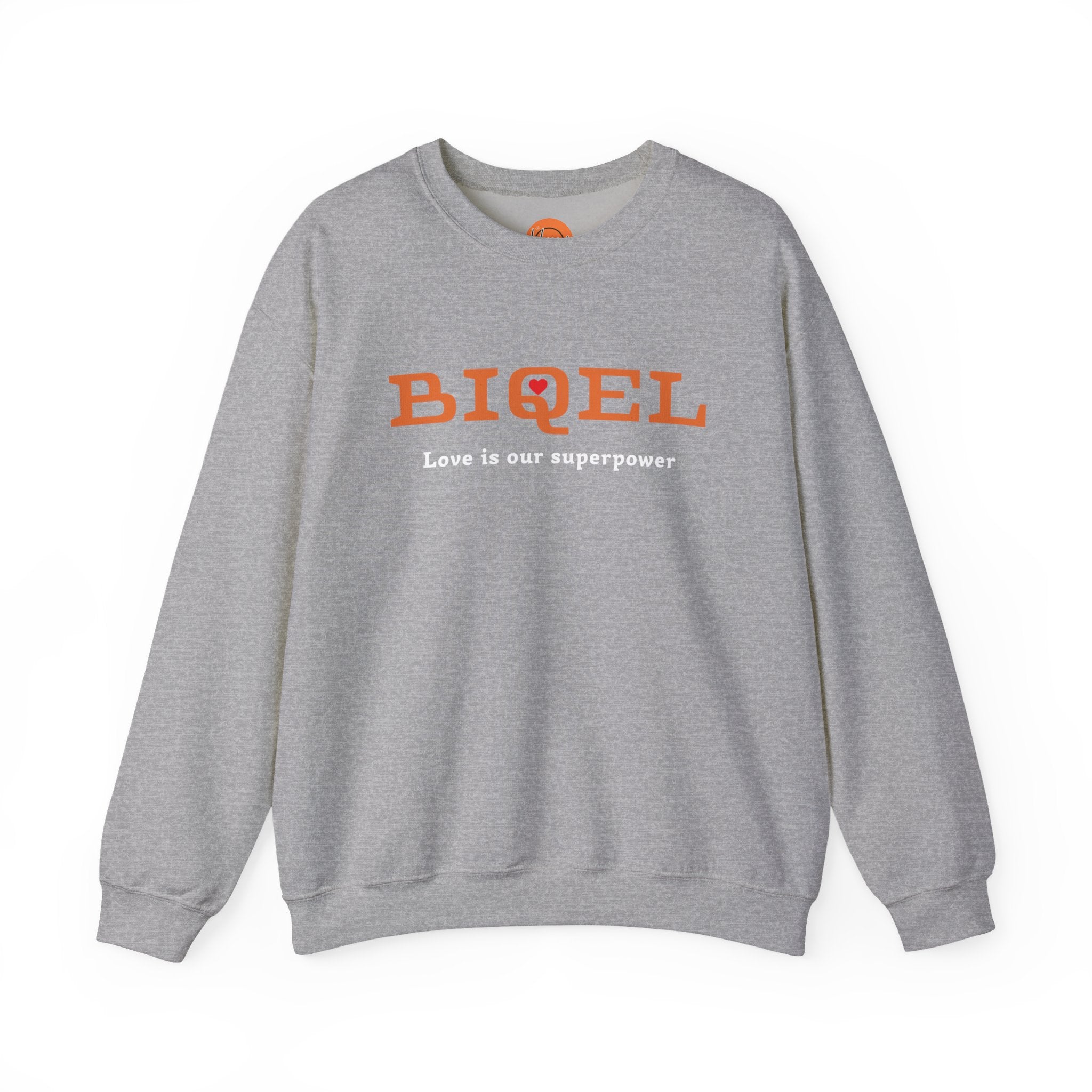 Crewneck Sweatshirt — BIQEL "Love is our superpower" Graphic