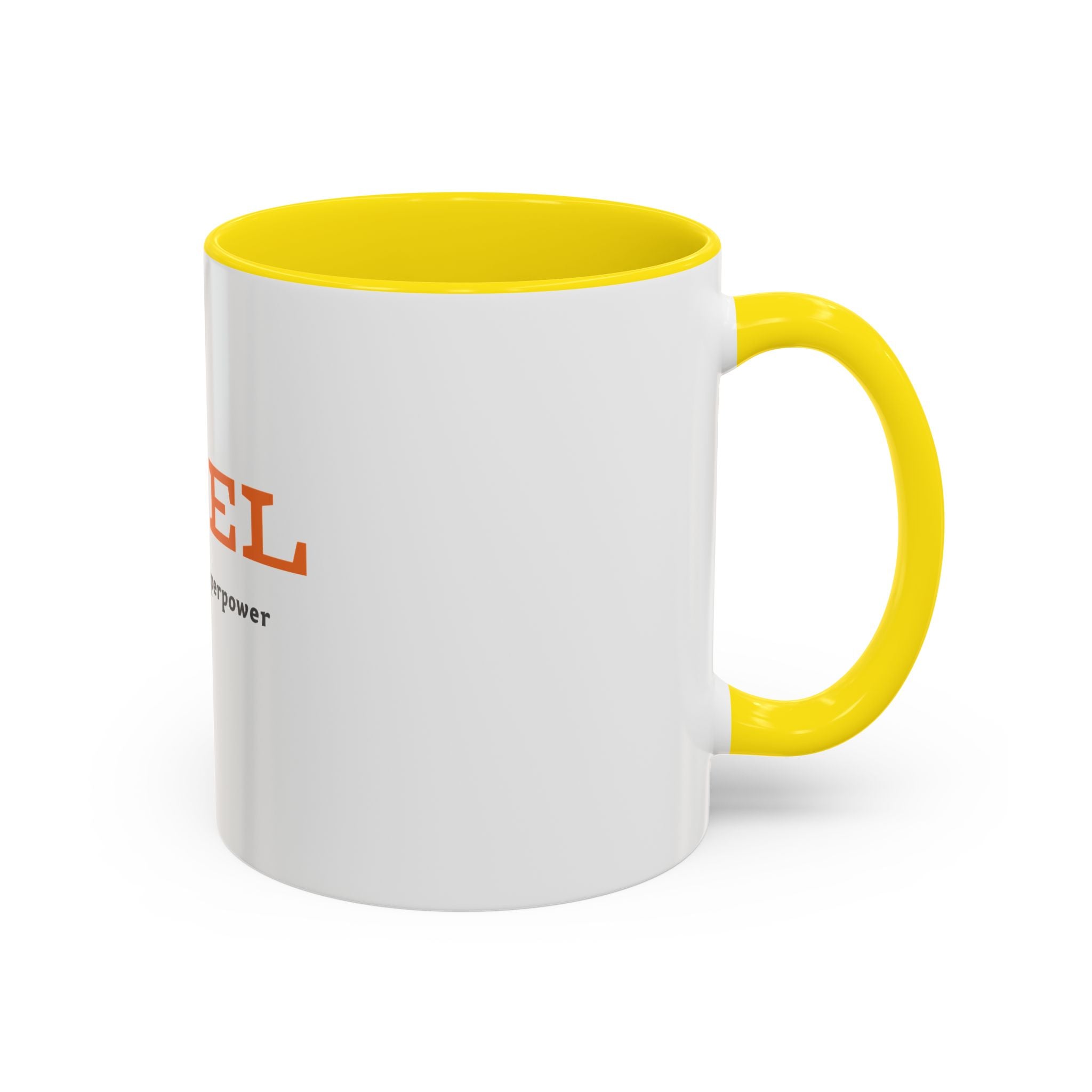BIQEL Accent Coffee Mug – "Love is our superpower" Inspirational Coffee Cup