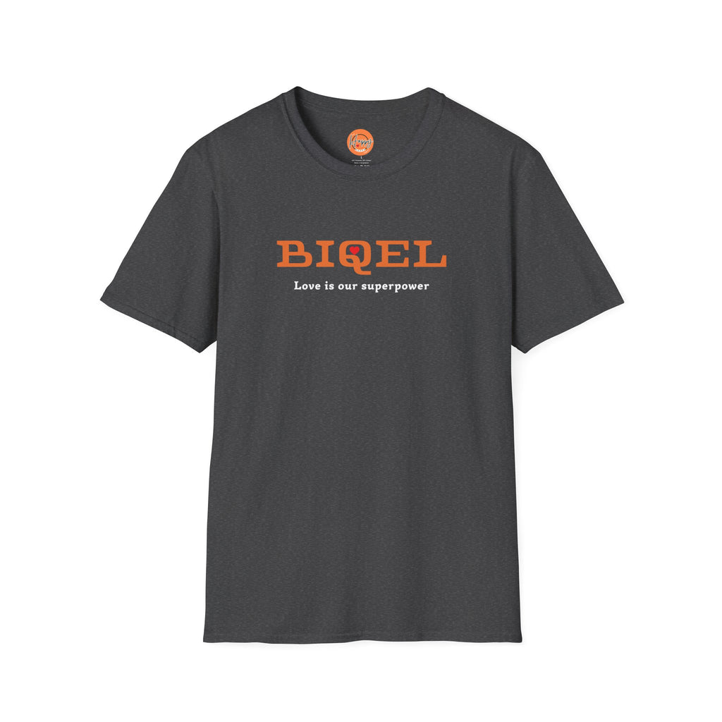 BIQEL LOve is our superpower T-Shirt — Minimal Retro Graphic Tee