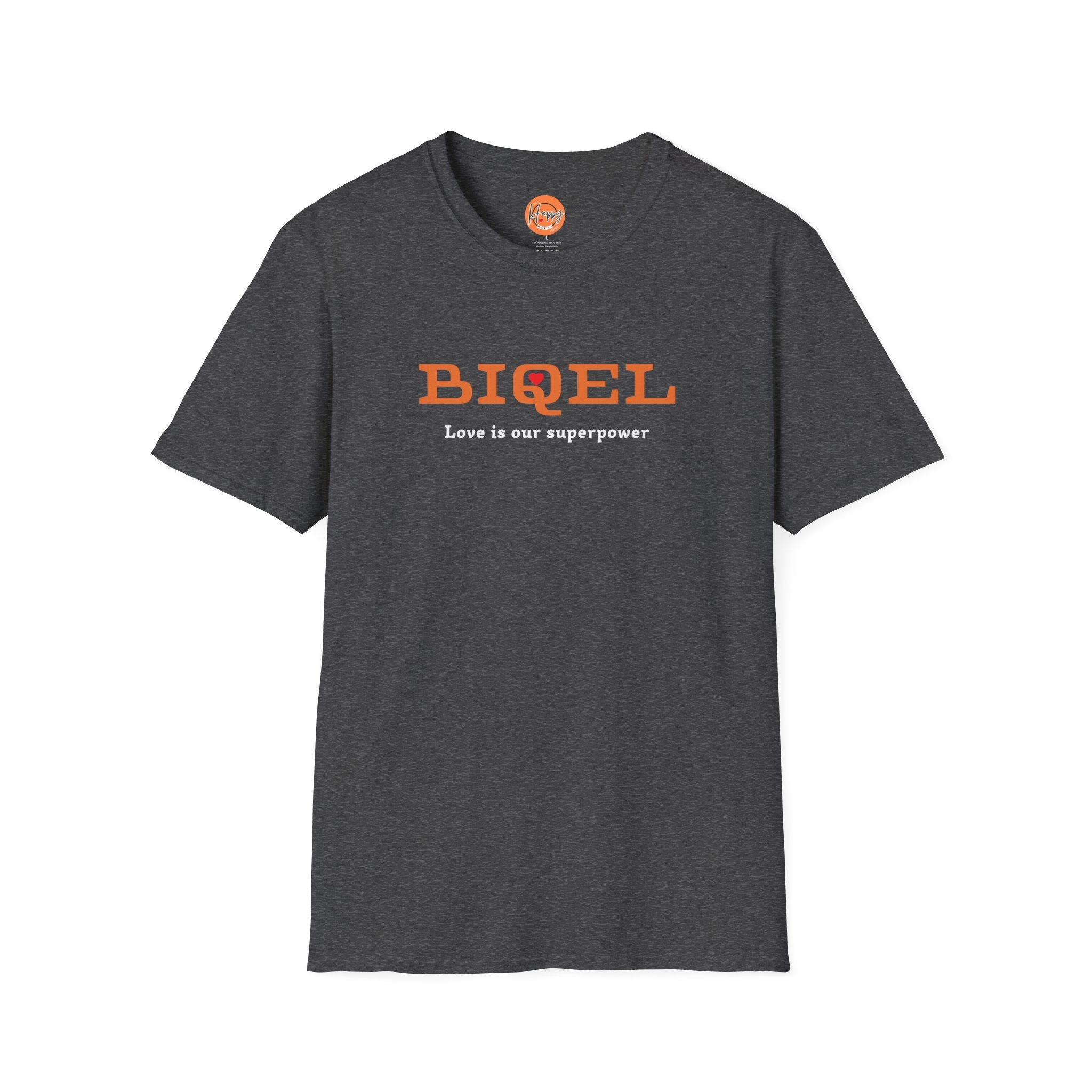BIQEL LOve is our superpower T-Shirt — Minimal Retro Graphic Tee