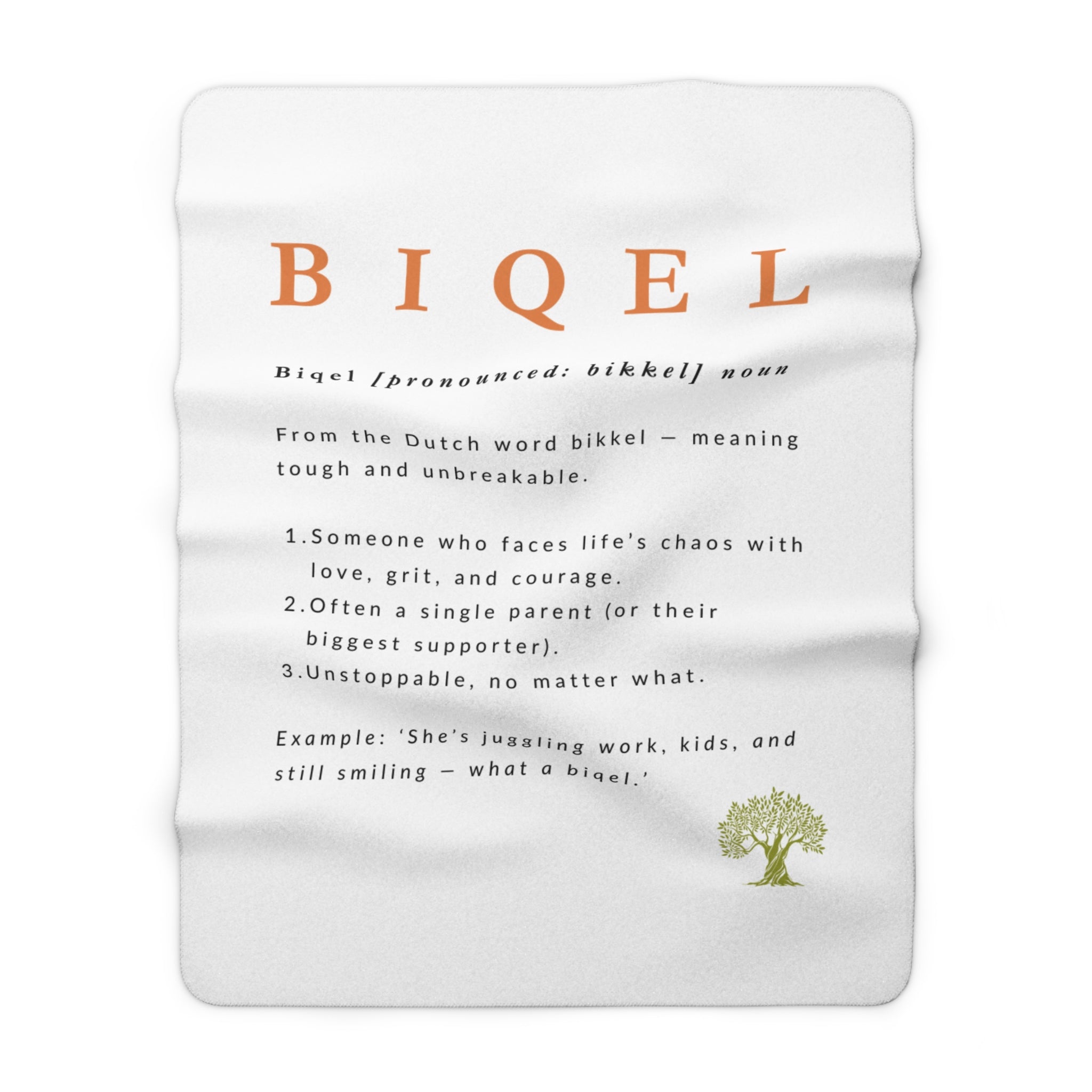 Biqel Love is our superpower Sherpa Fleece Blanket — Inspirational 'Biqel' Keepsake Throw