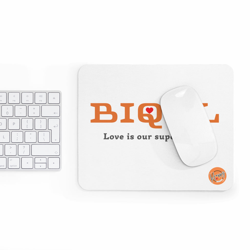 BIQEL Mouse Pad — "Love is our superpower" Desk Mat