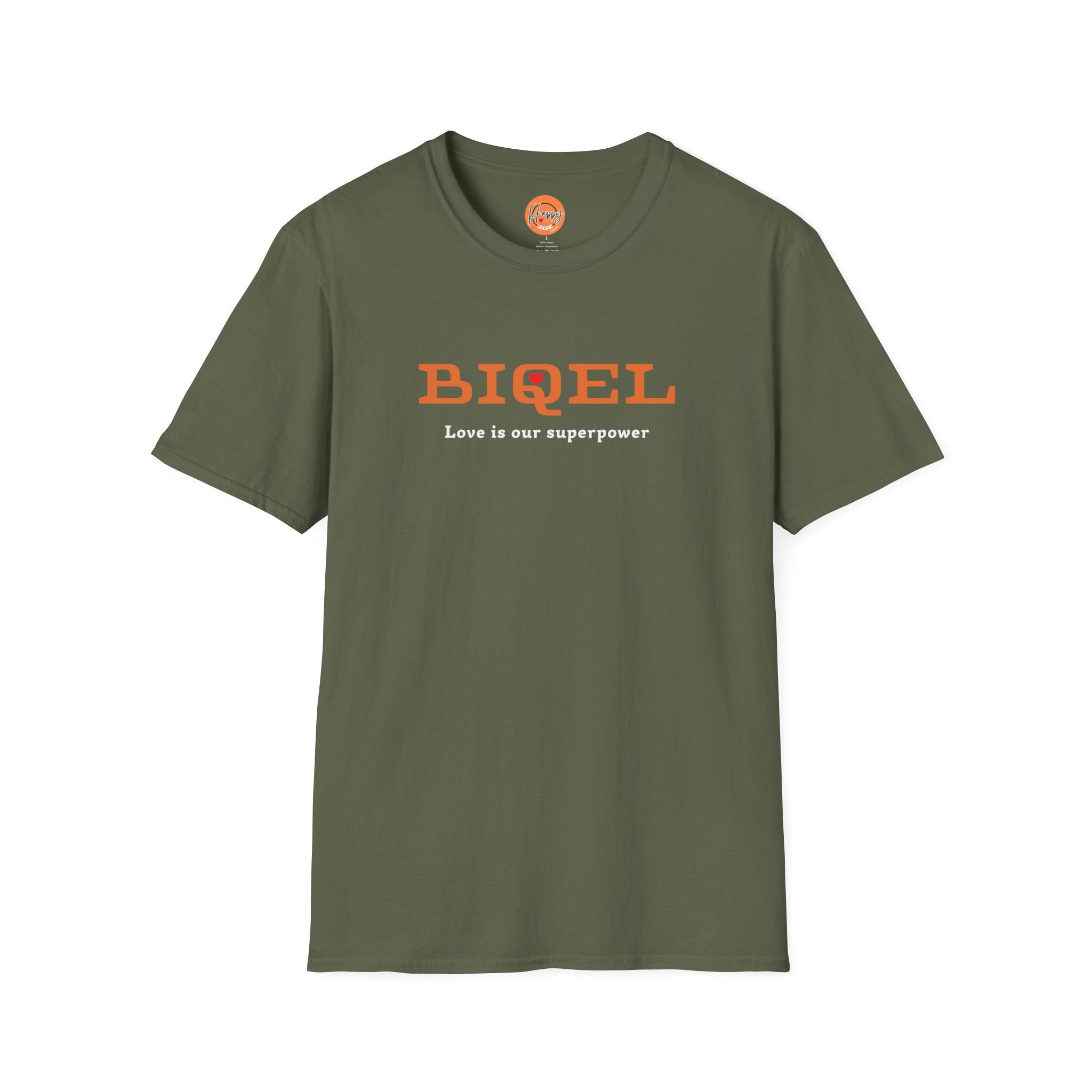 BIQEL LOve is our superpower T-Shirt — Minimal Retro Graphic Tee