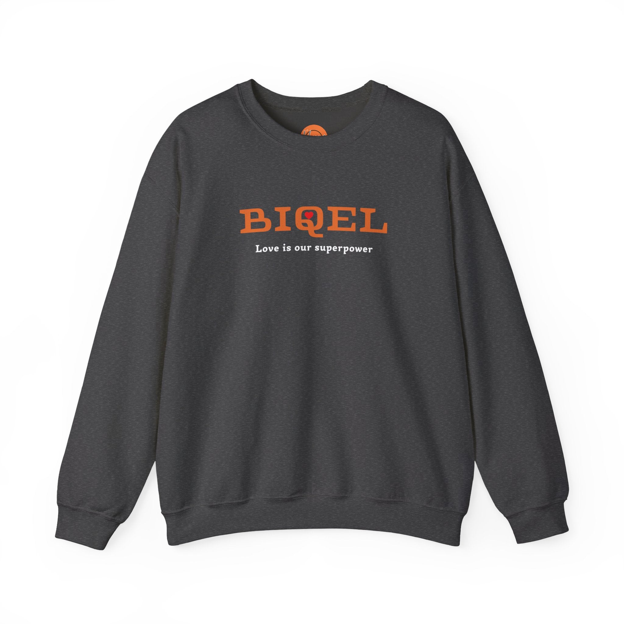 Crewneck Sweatshirt — BIQEL "Love is our superpower" Graphic