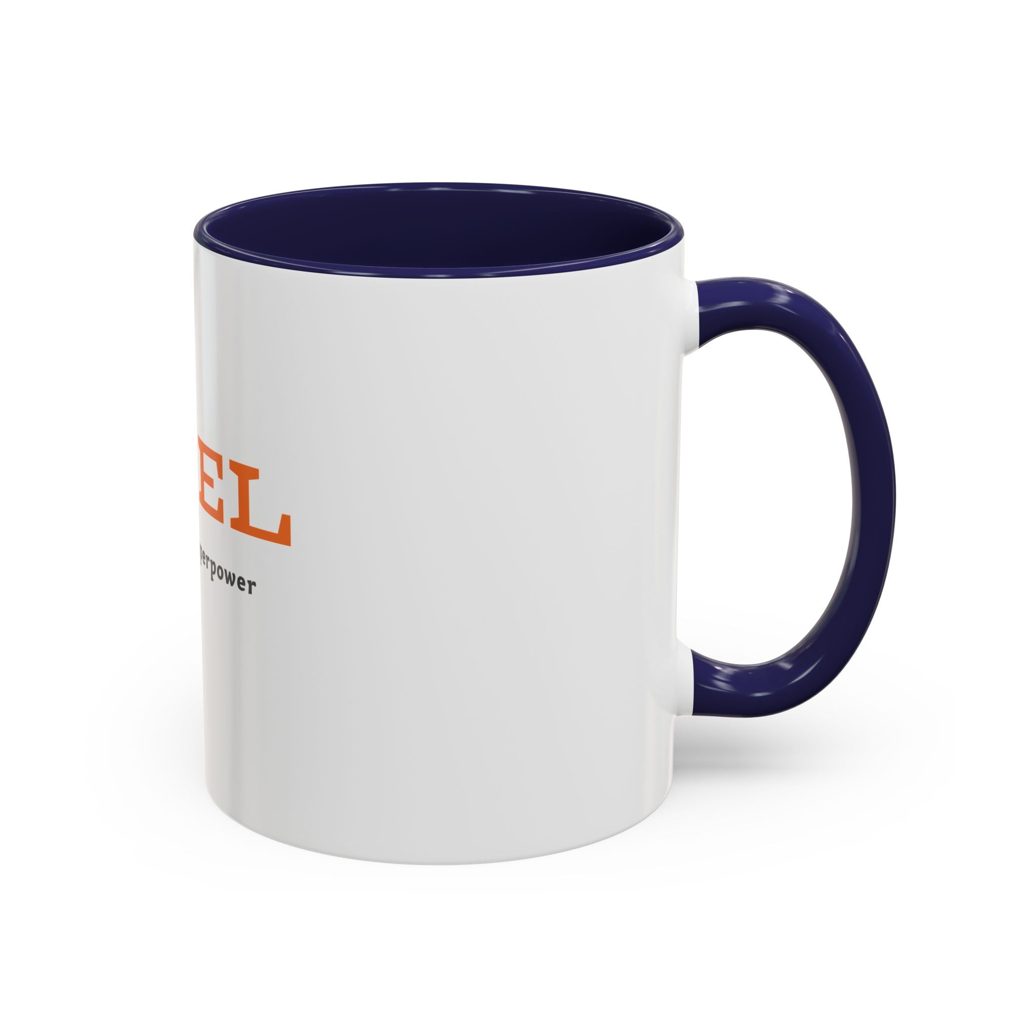 BIQEL Accent Coffee Mug – "Love is our superpower" Inspirational Coffee Cup