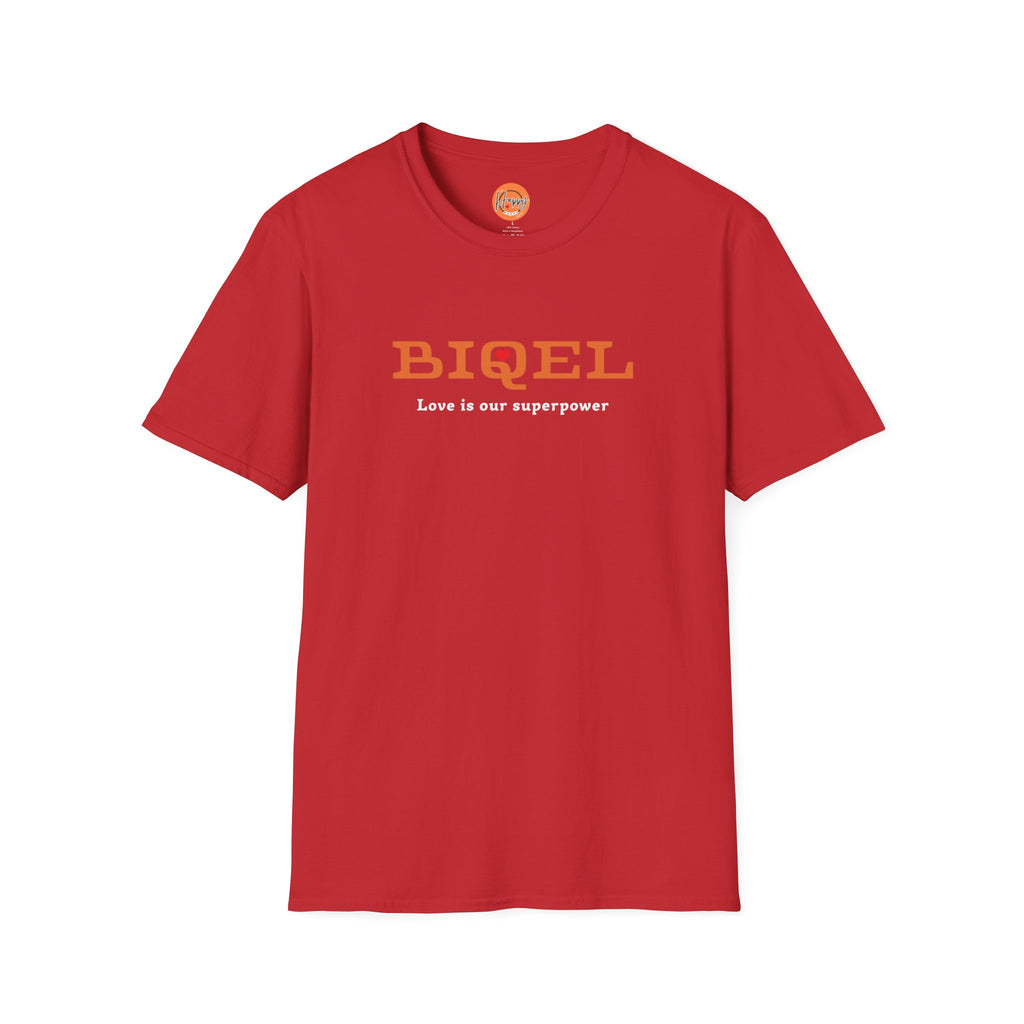 BIQEL LOve is our superpower T-Shirt — Minimal Retro Graphic Tee