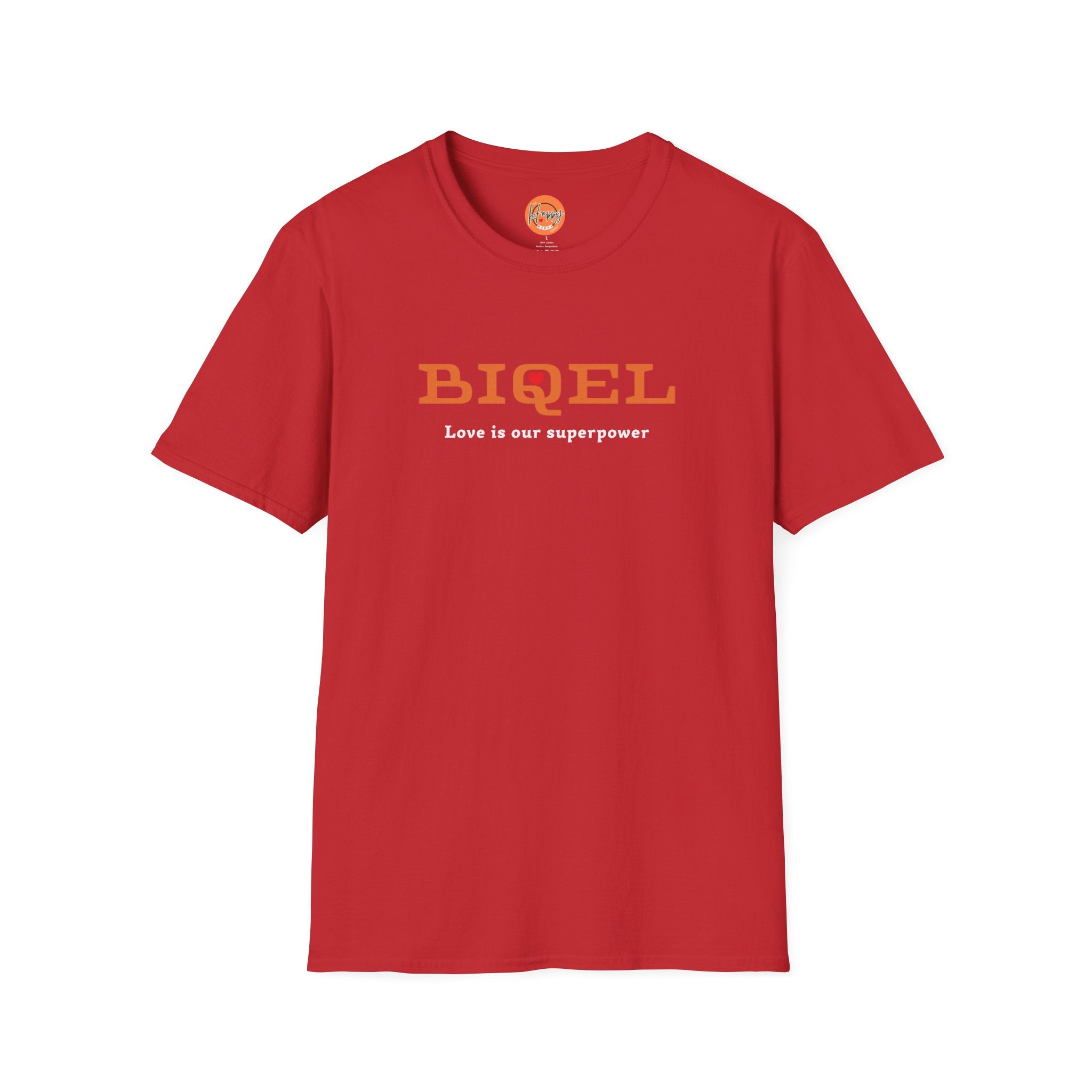 BIQEL LOve is our superpower T-Shirt — Minimal Retro Graphic Tee