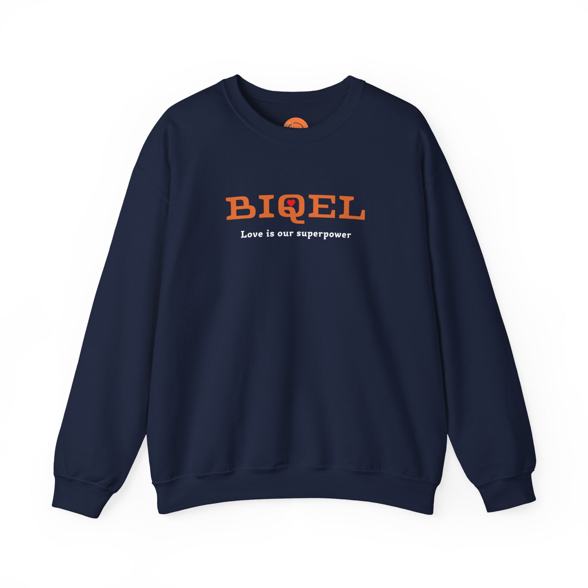 Crewneck Sweatshirt — BIQEL "Love is our superpower" Graphic