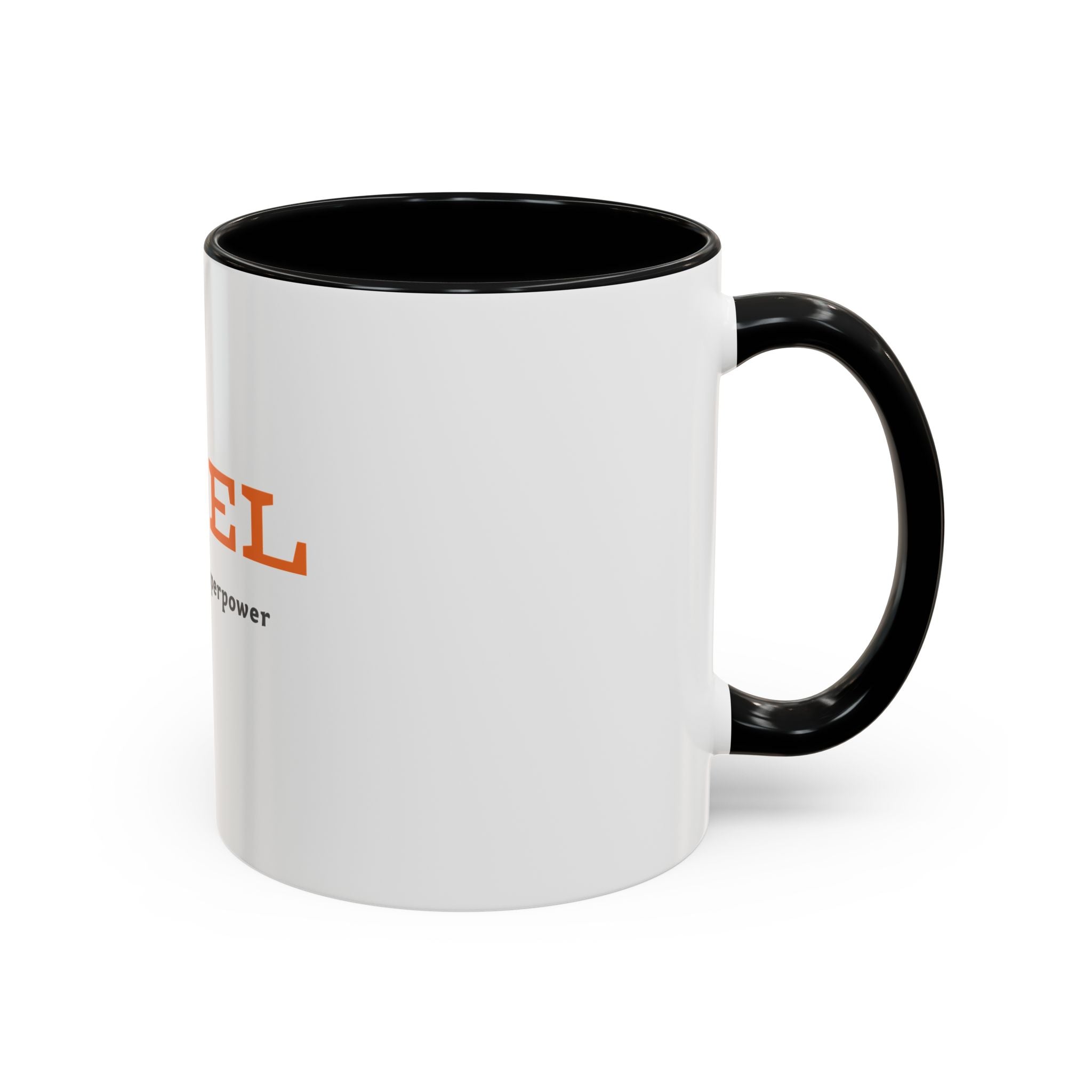 BIQEL Accent Coffee Mug – "Love is our superpower" Inspirational Coffee Cup
