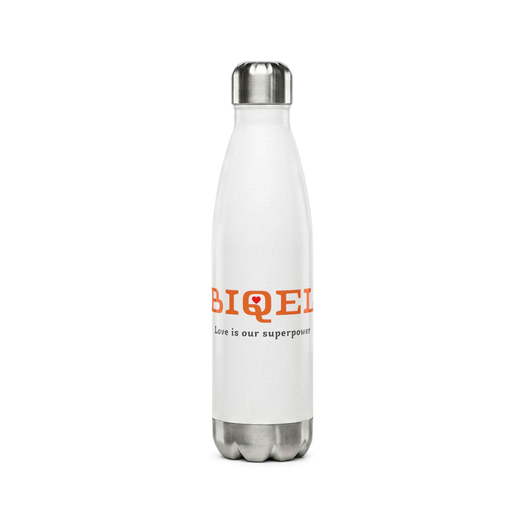 Biquel Stainless Steel Water Bottle 17oz — "Love is our superpower" Insulated Bottle